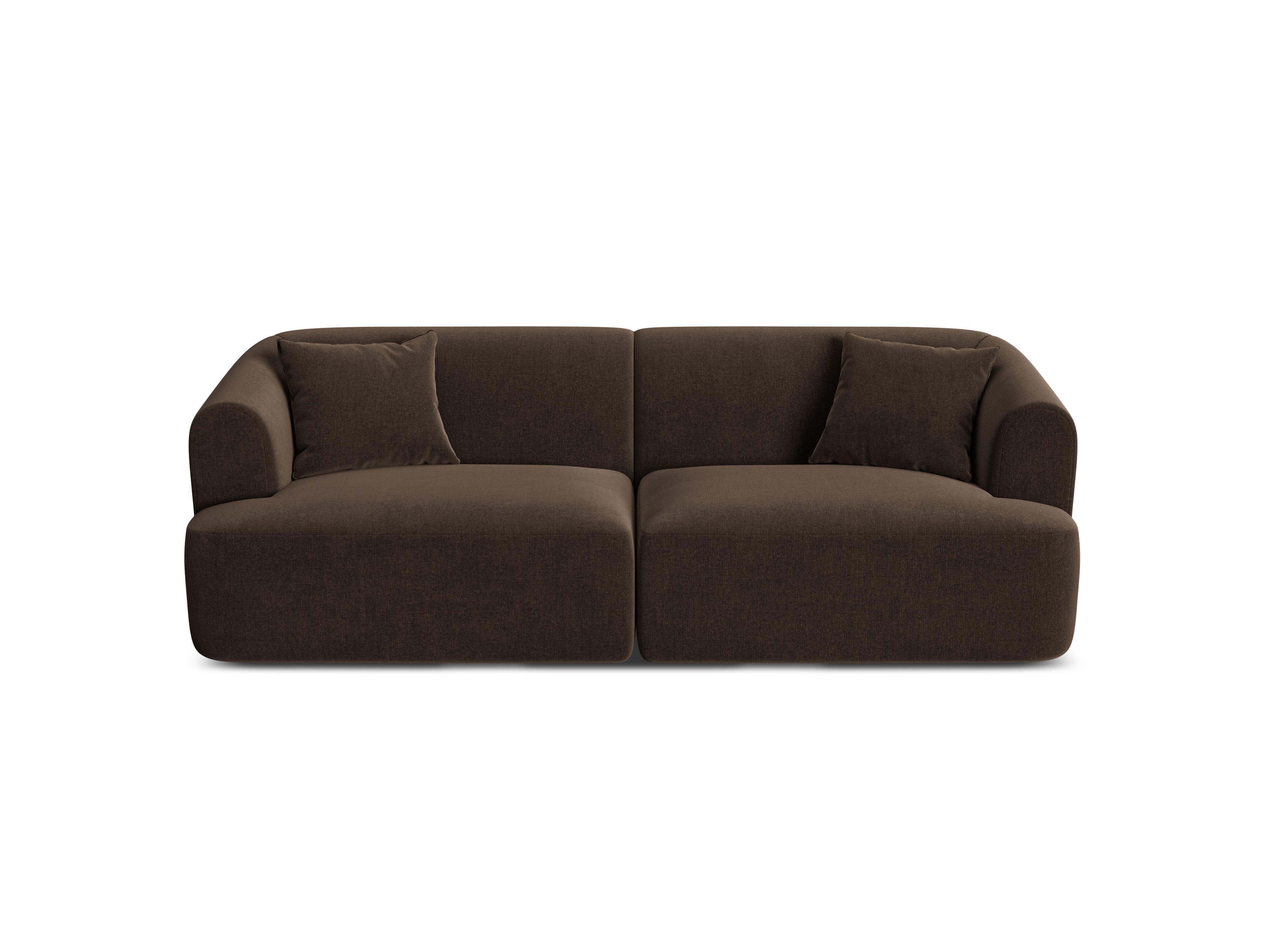 Sofa zamatová 3-osobová CAMPI čokoládová
