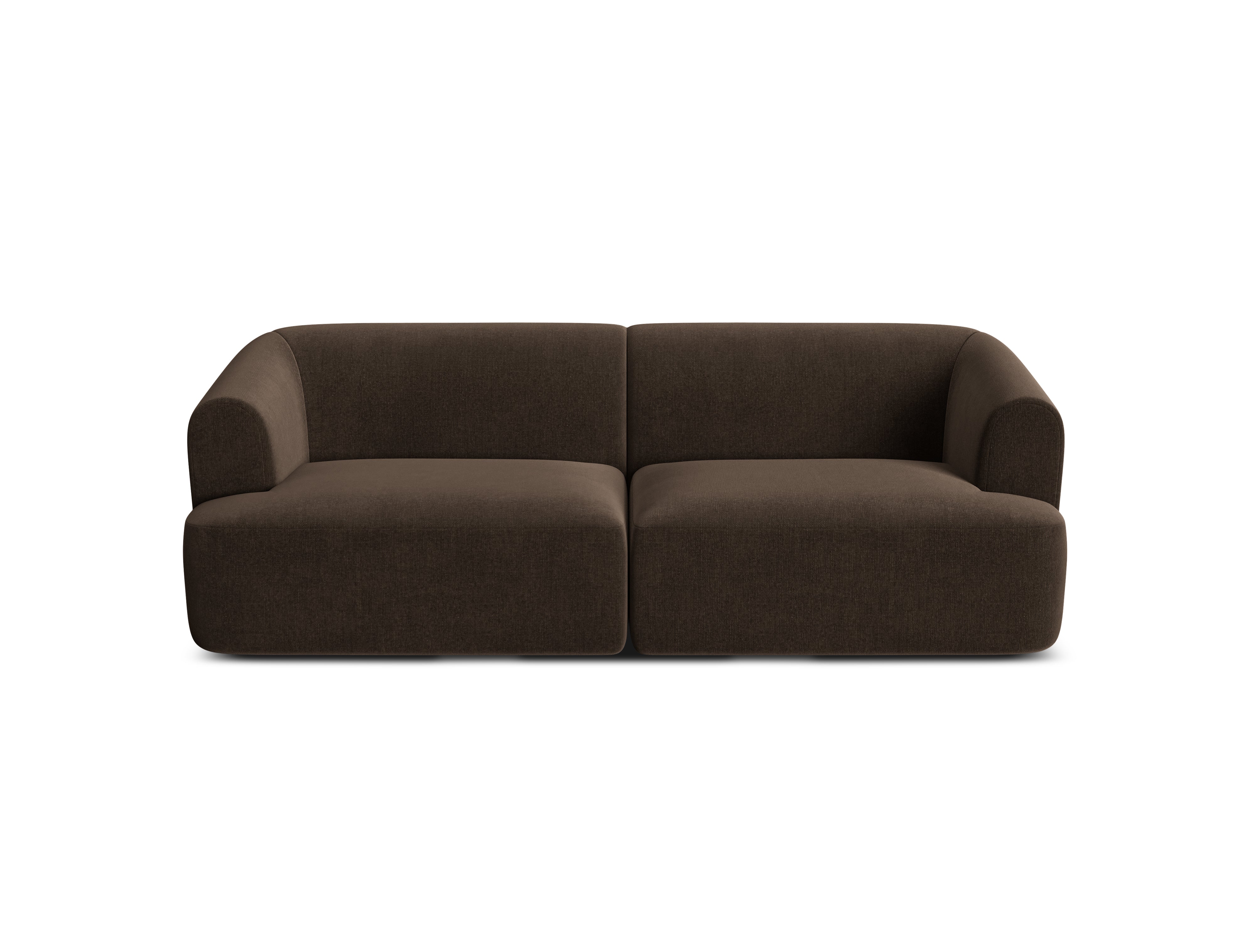 Sofa zamatová 3-osobová CAMPI čokoládová