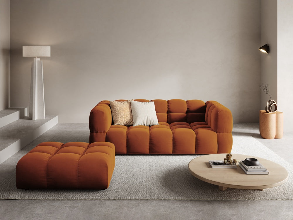 Sofa z jemného velúru 3-miestna SKY terrakota