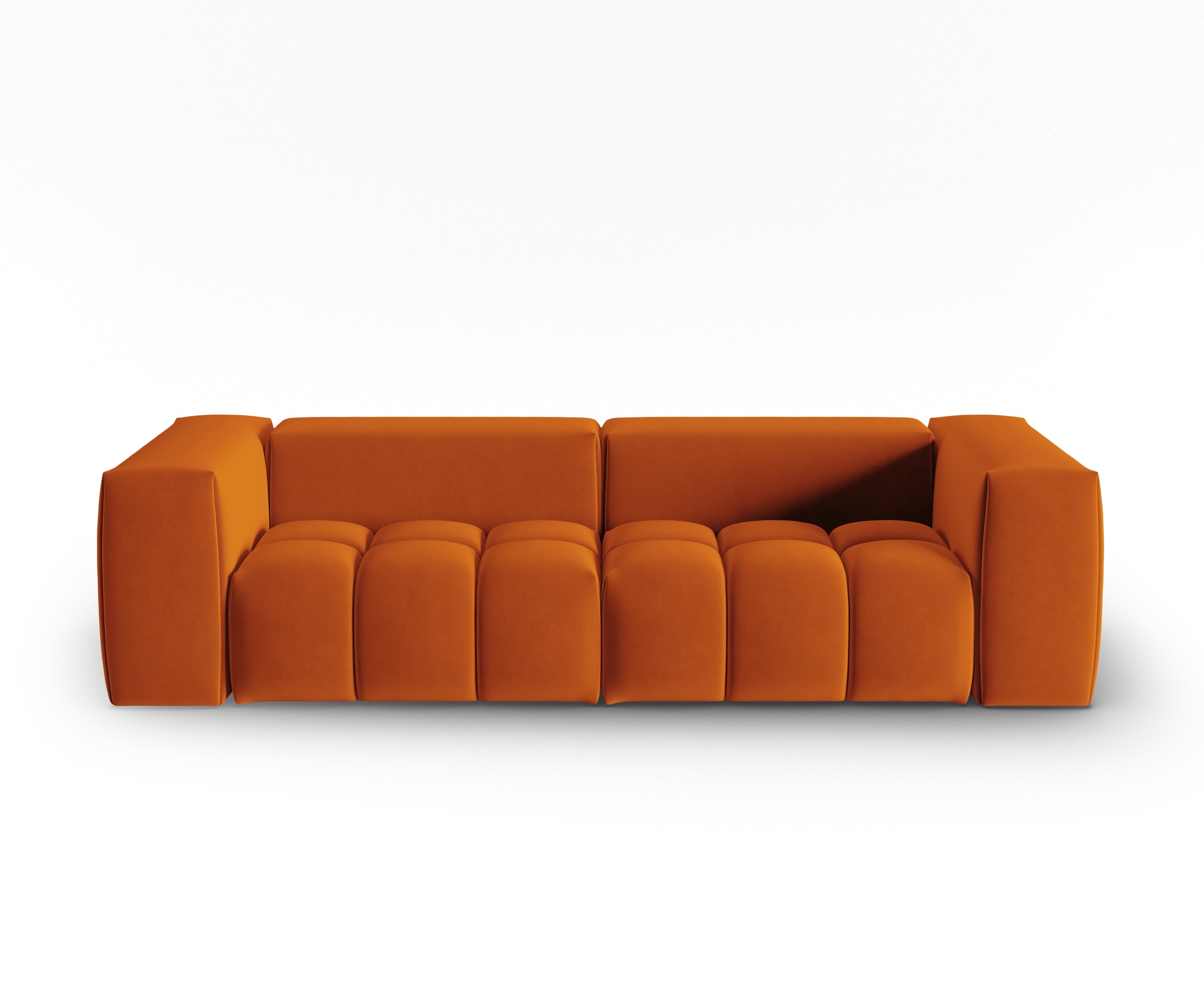 Sofa zamatová 3-miestna VERONA tehlová