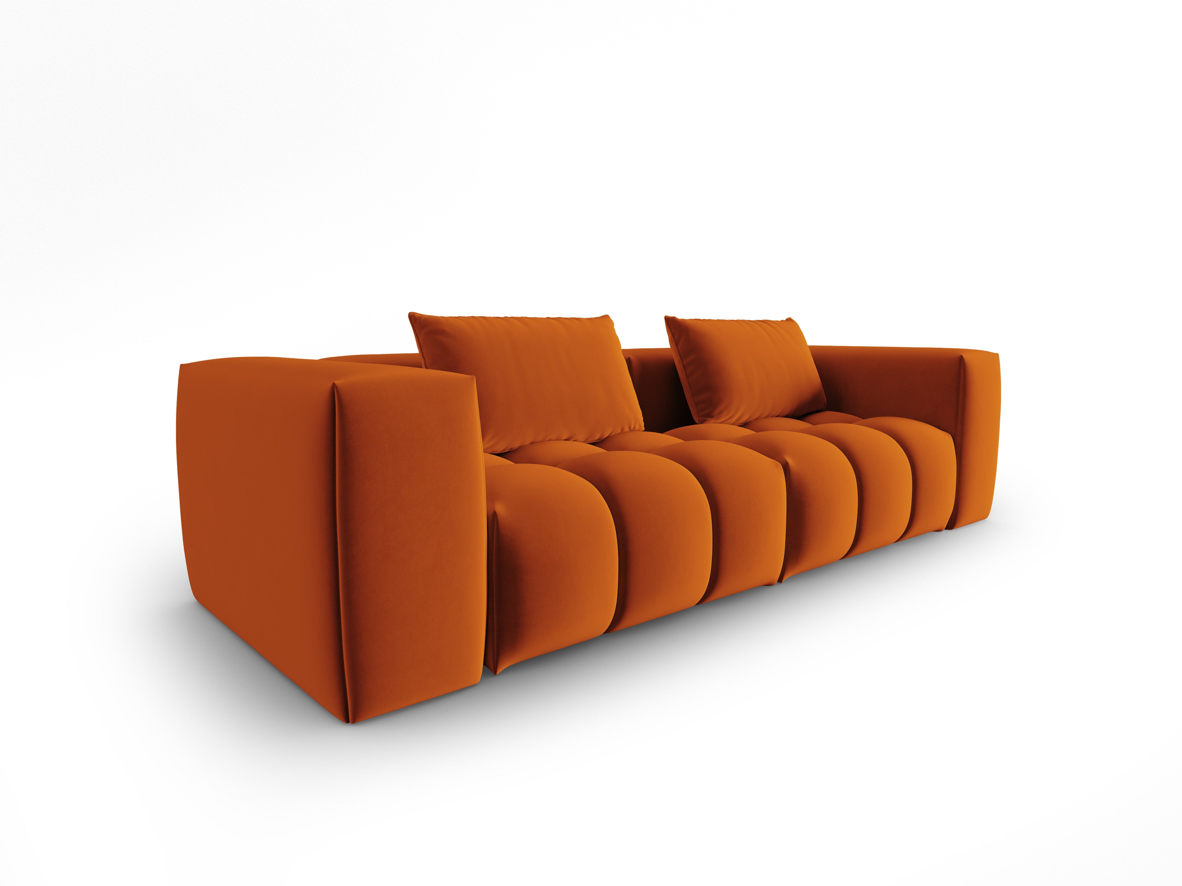 Sofa zamatová 3-miestna VERONA tehlová