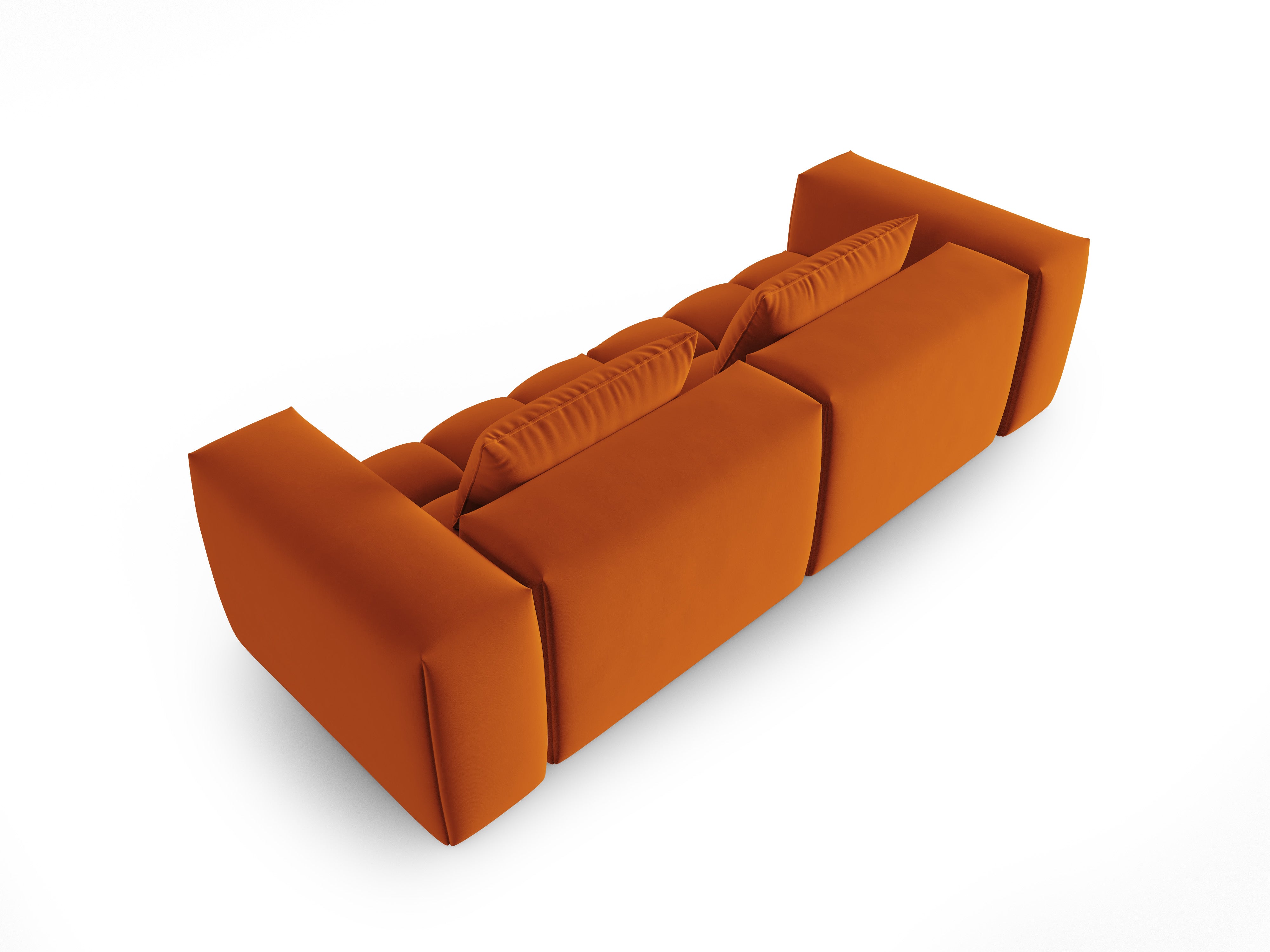 Sofa zamatová 3-miestna VERONA tehlová