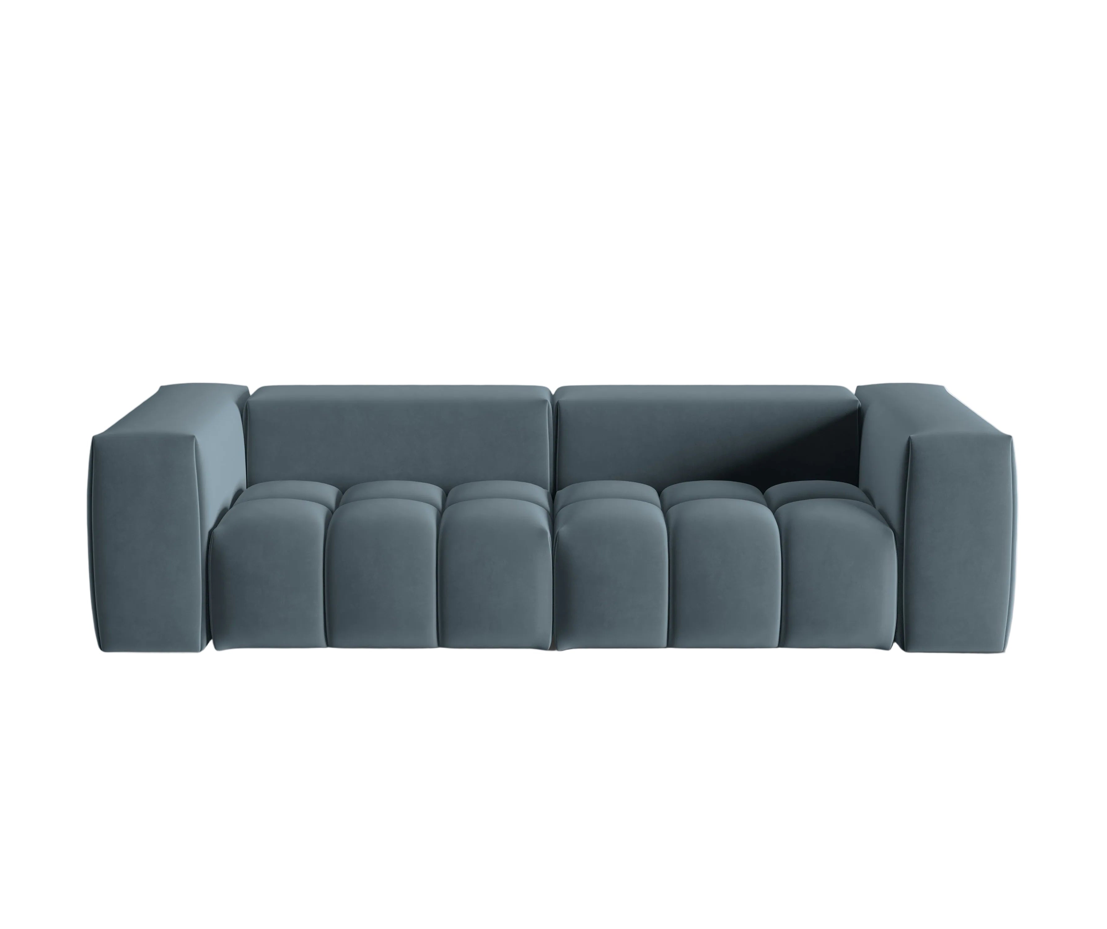 Sofa zamatová 3-miestna VERONA modrá