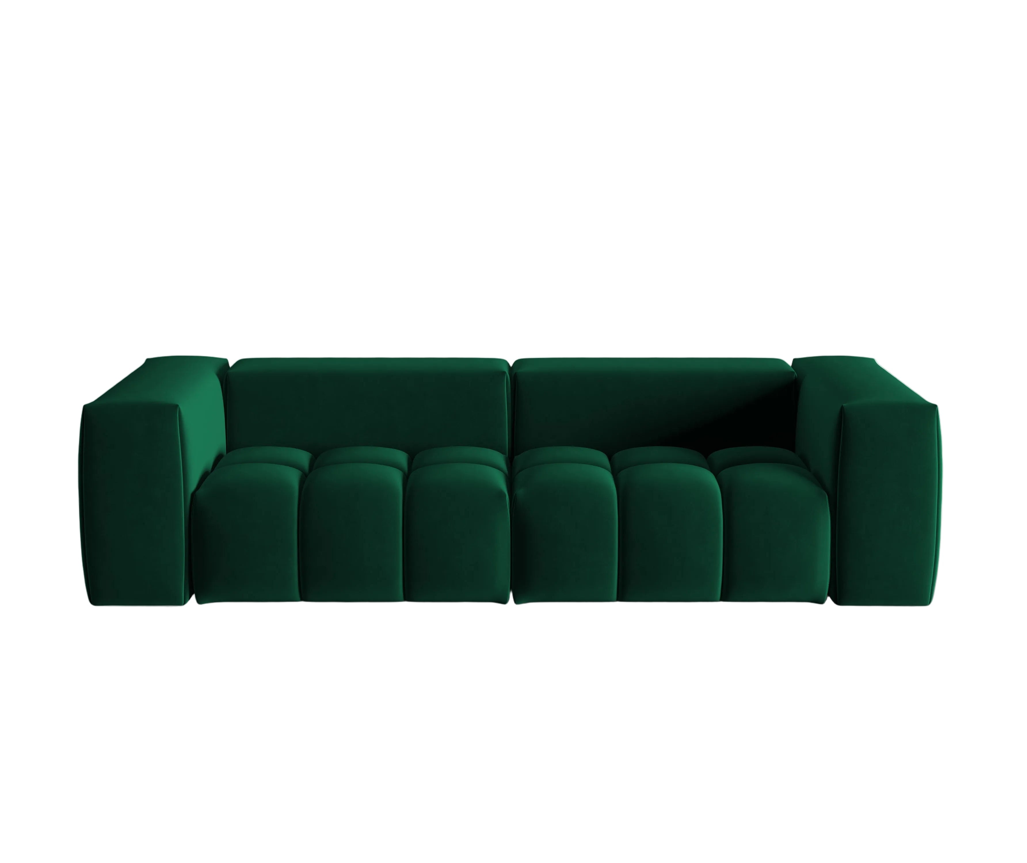 Velvet Sofa for 3 VERONA Bottle Green