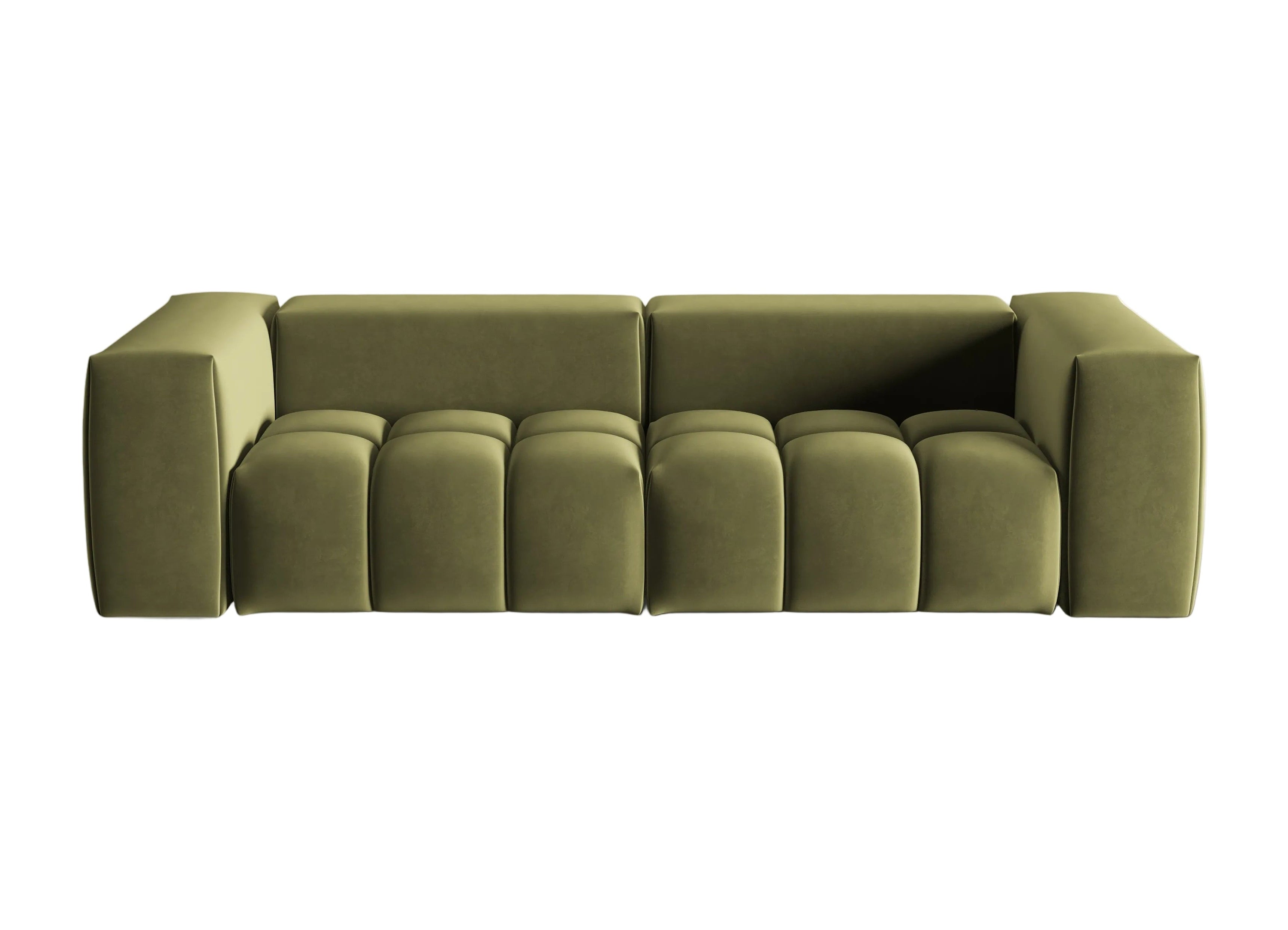Sofa zamatová 3-miestna VERONA svetlozelená