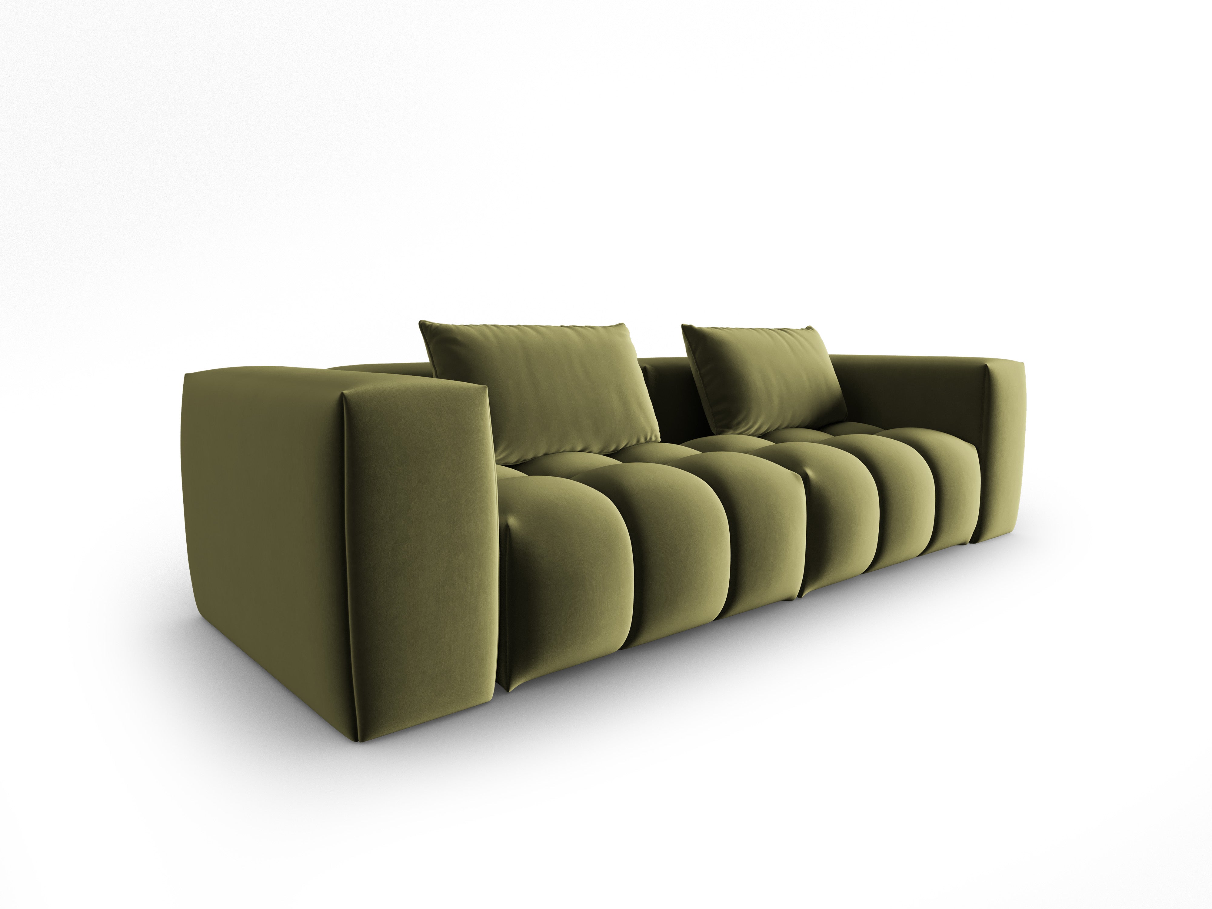 Sofa zamatová 3-miestna VERONA svetlozelená