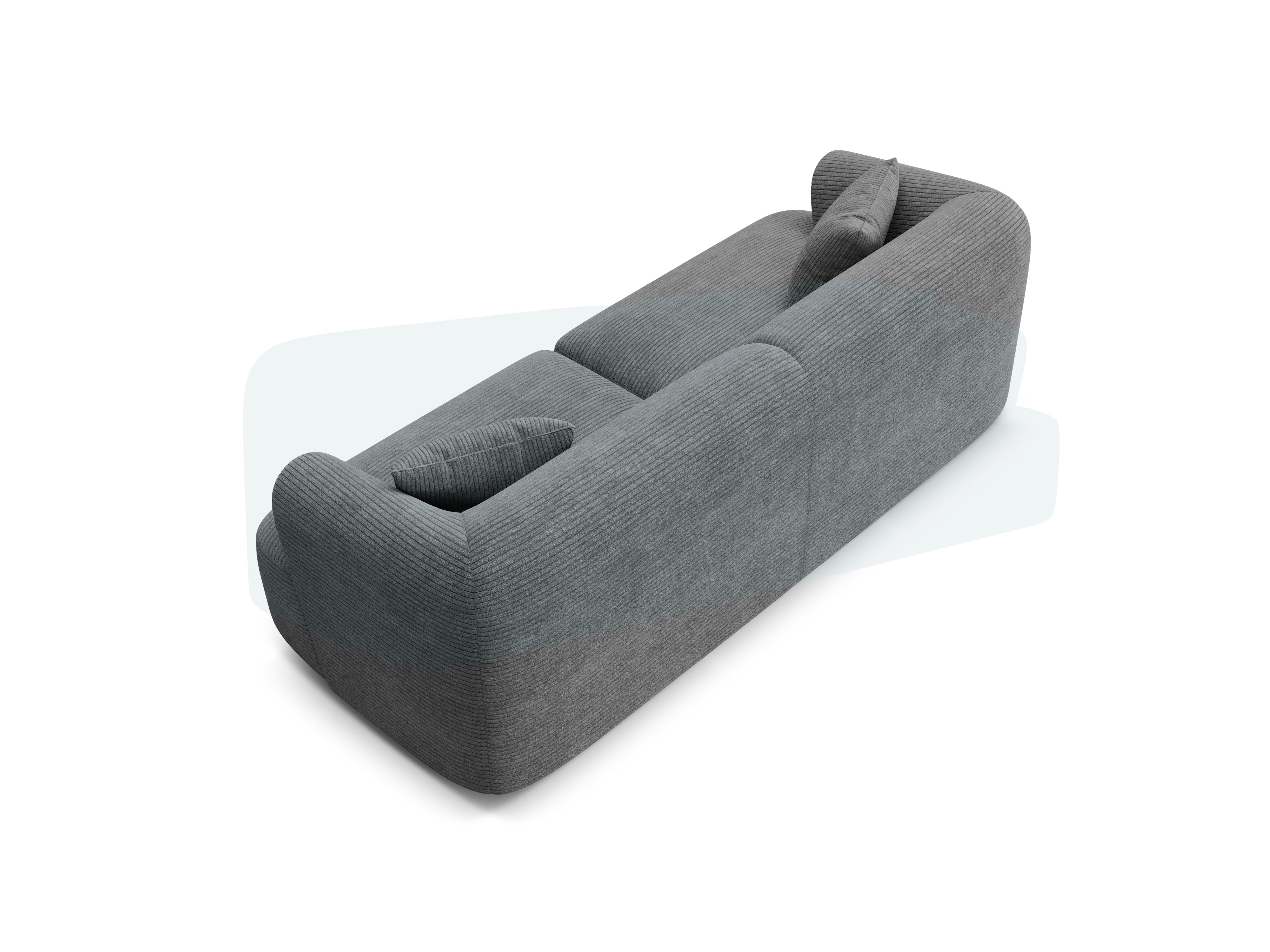 Sofa 3-osobová CAMPI šedý zamat