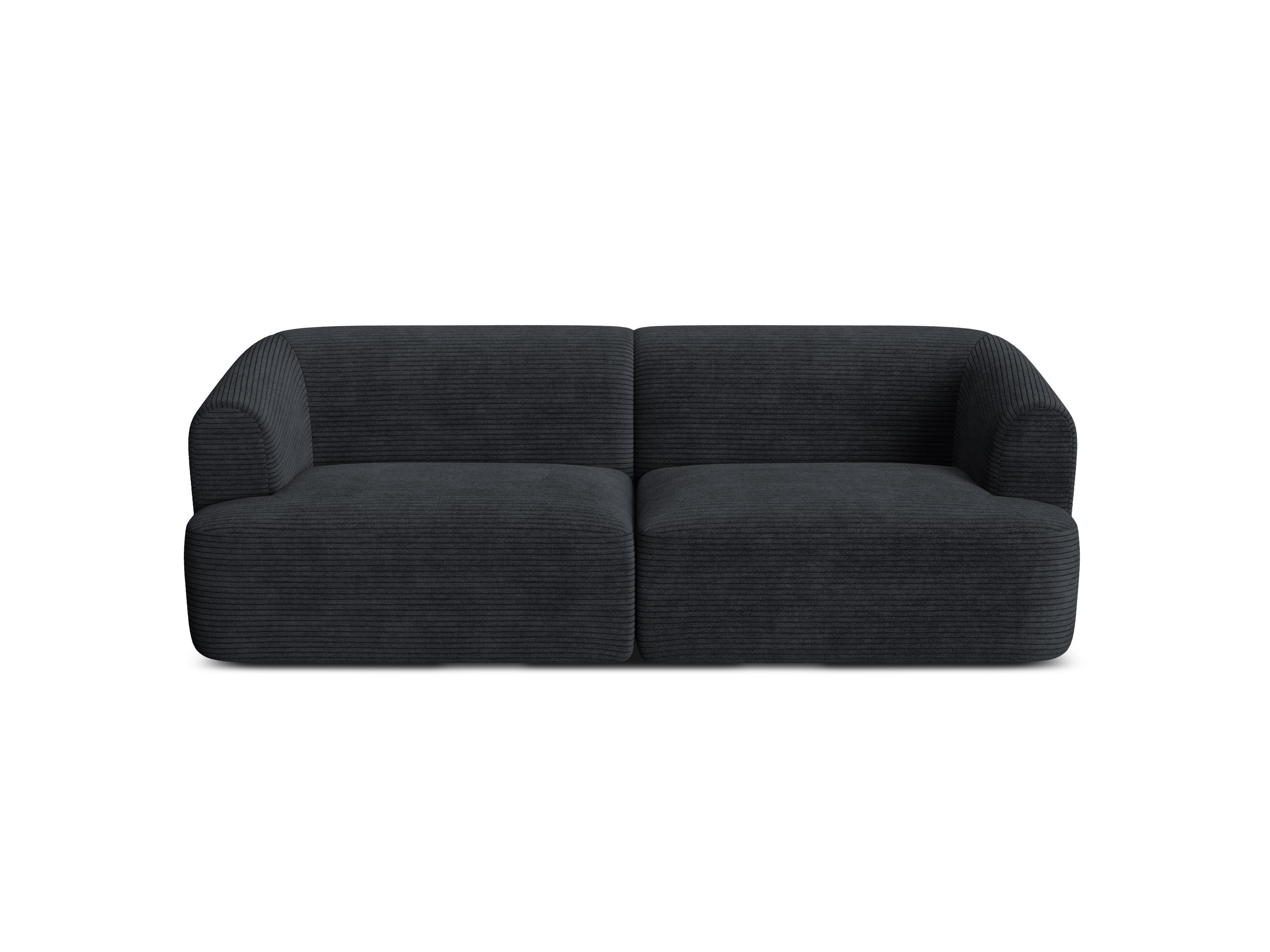 3-seater Sofa CAMPI black corduroy