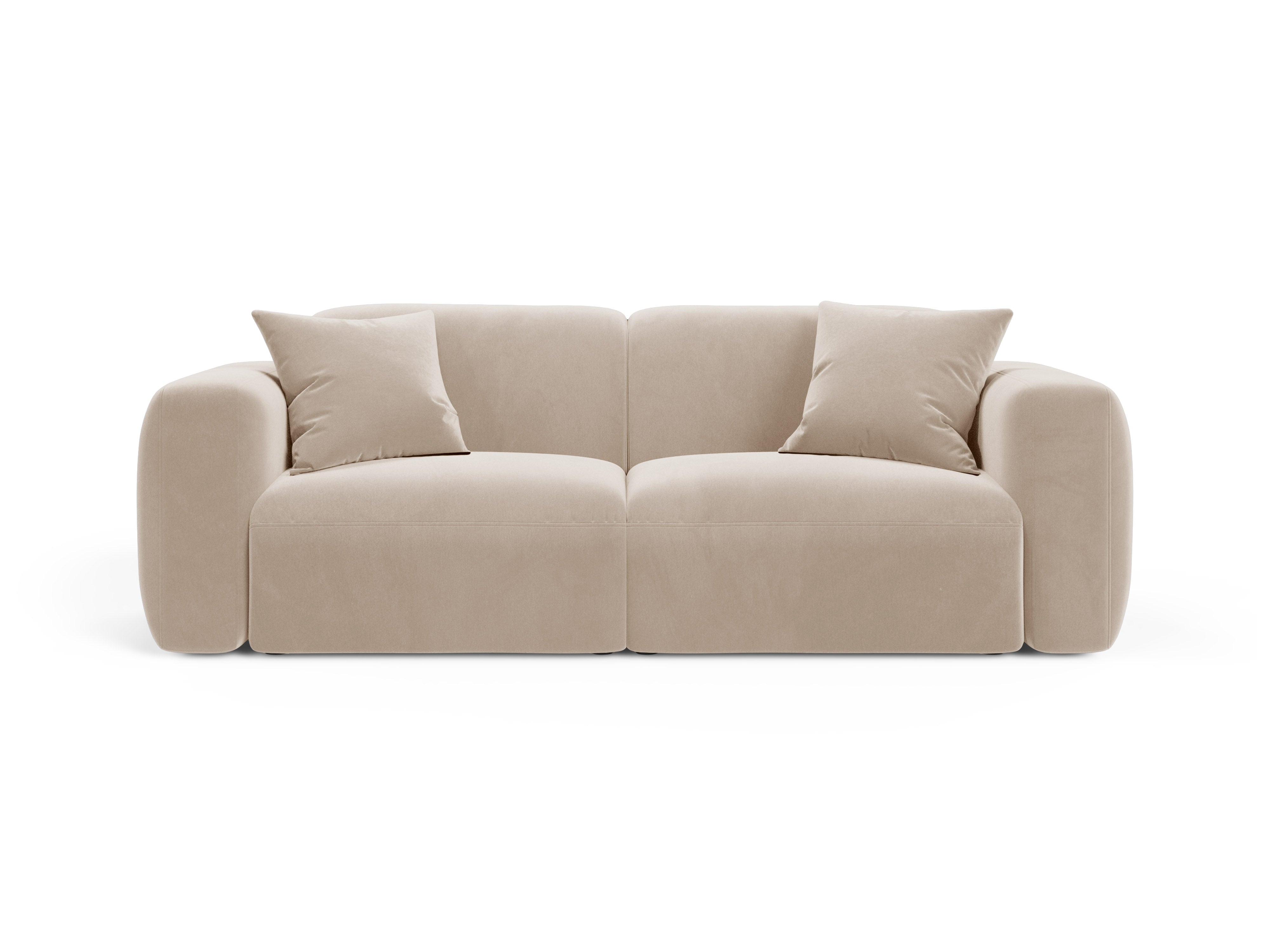 Sofa z jemného velúru 3-miestna STRINO béžová