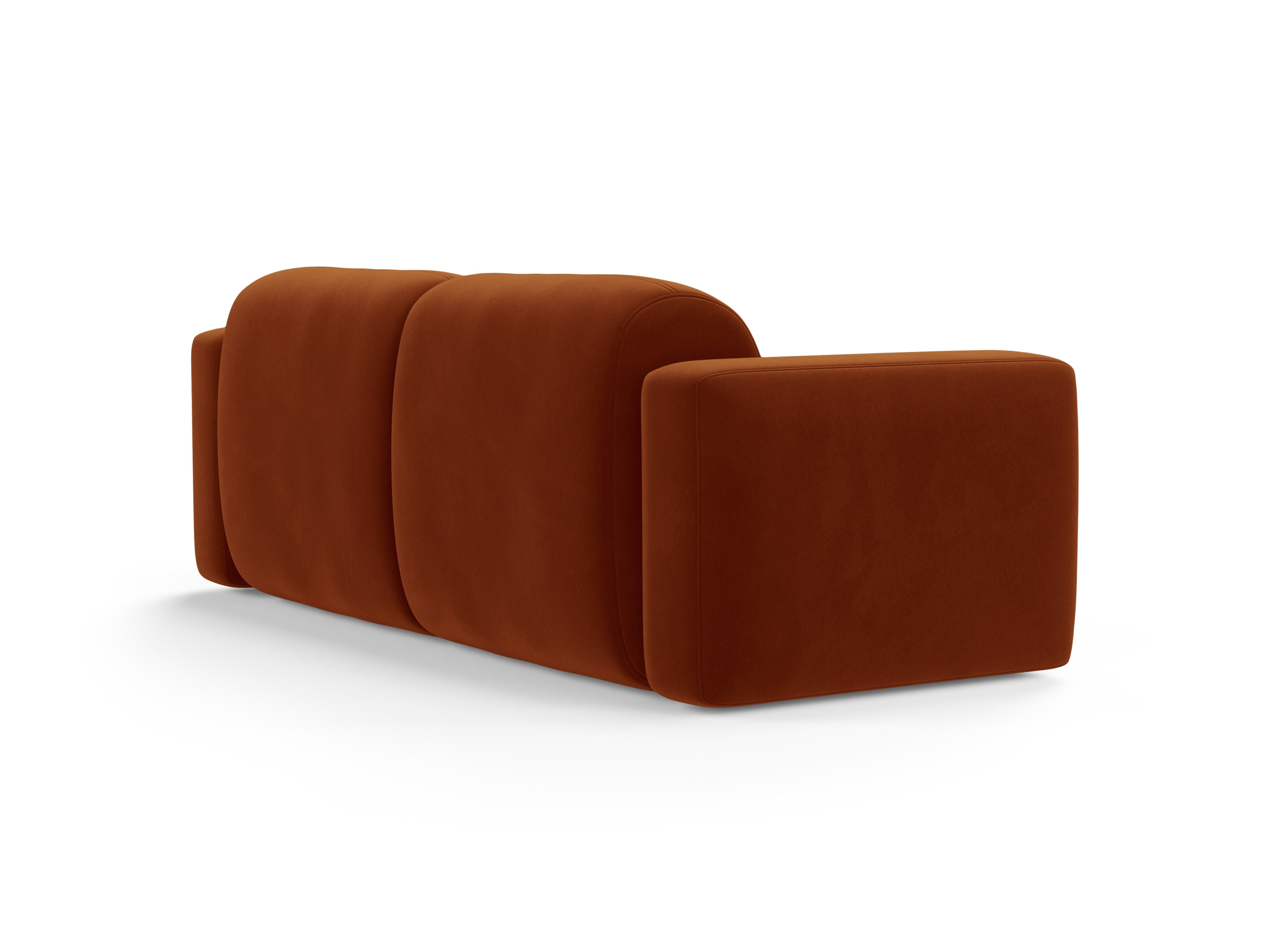 Sofa z jemného velúru 3-miestna STRINO terakota