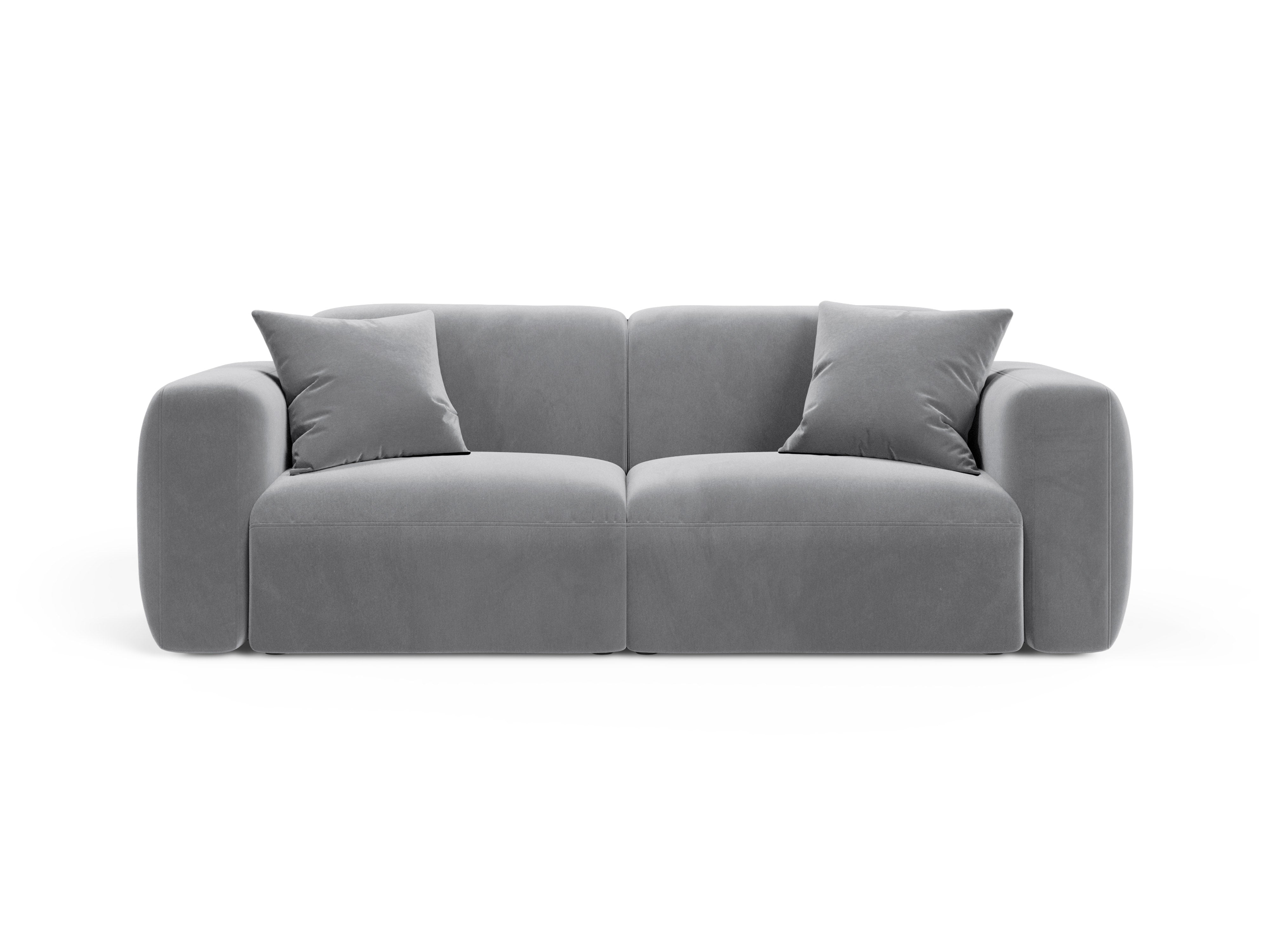 Sofa z jemného velúru 3-miestna STRINO šedá