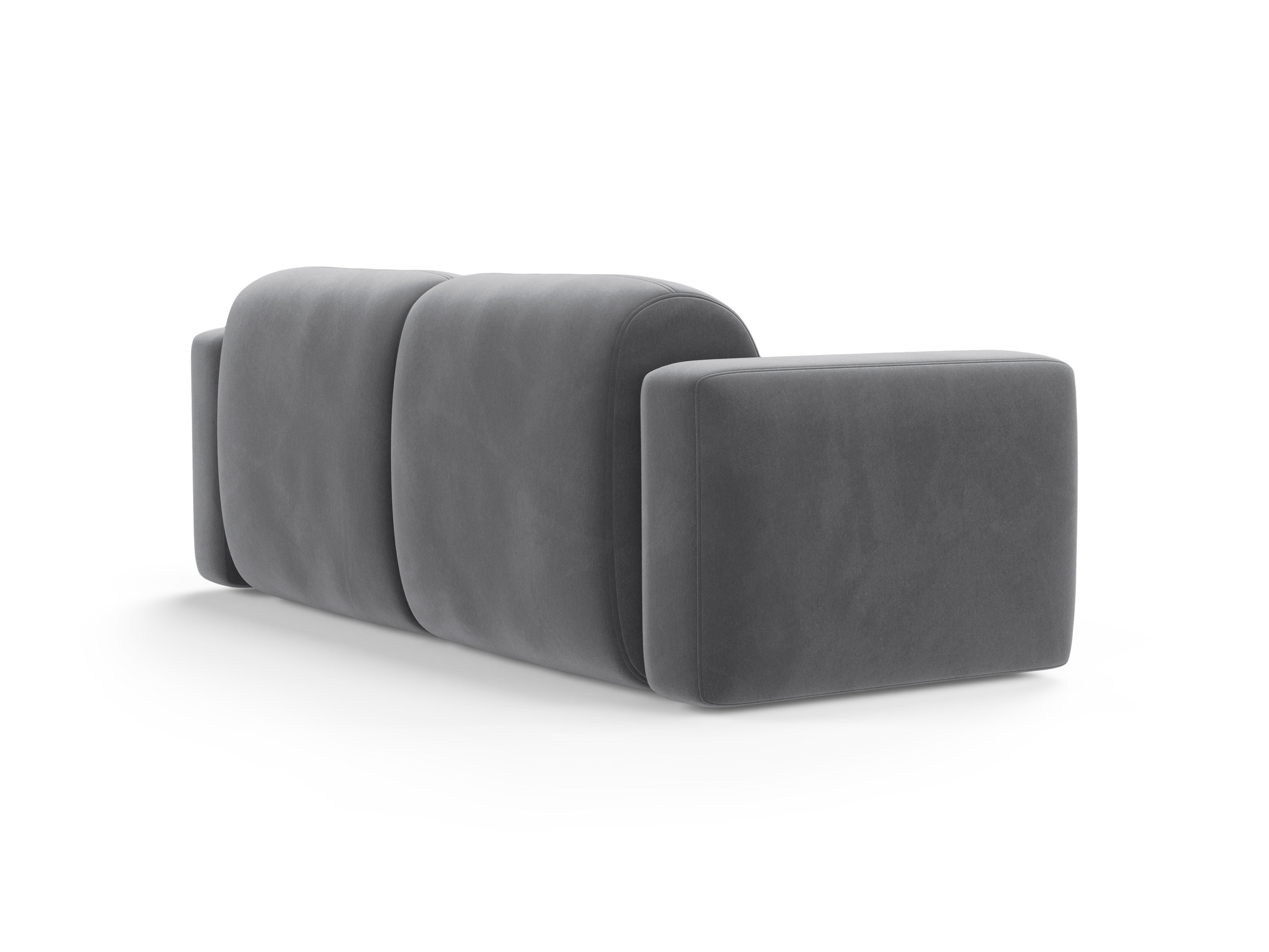 Sofa z jemného velúru 3-miestna STRINO šedá