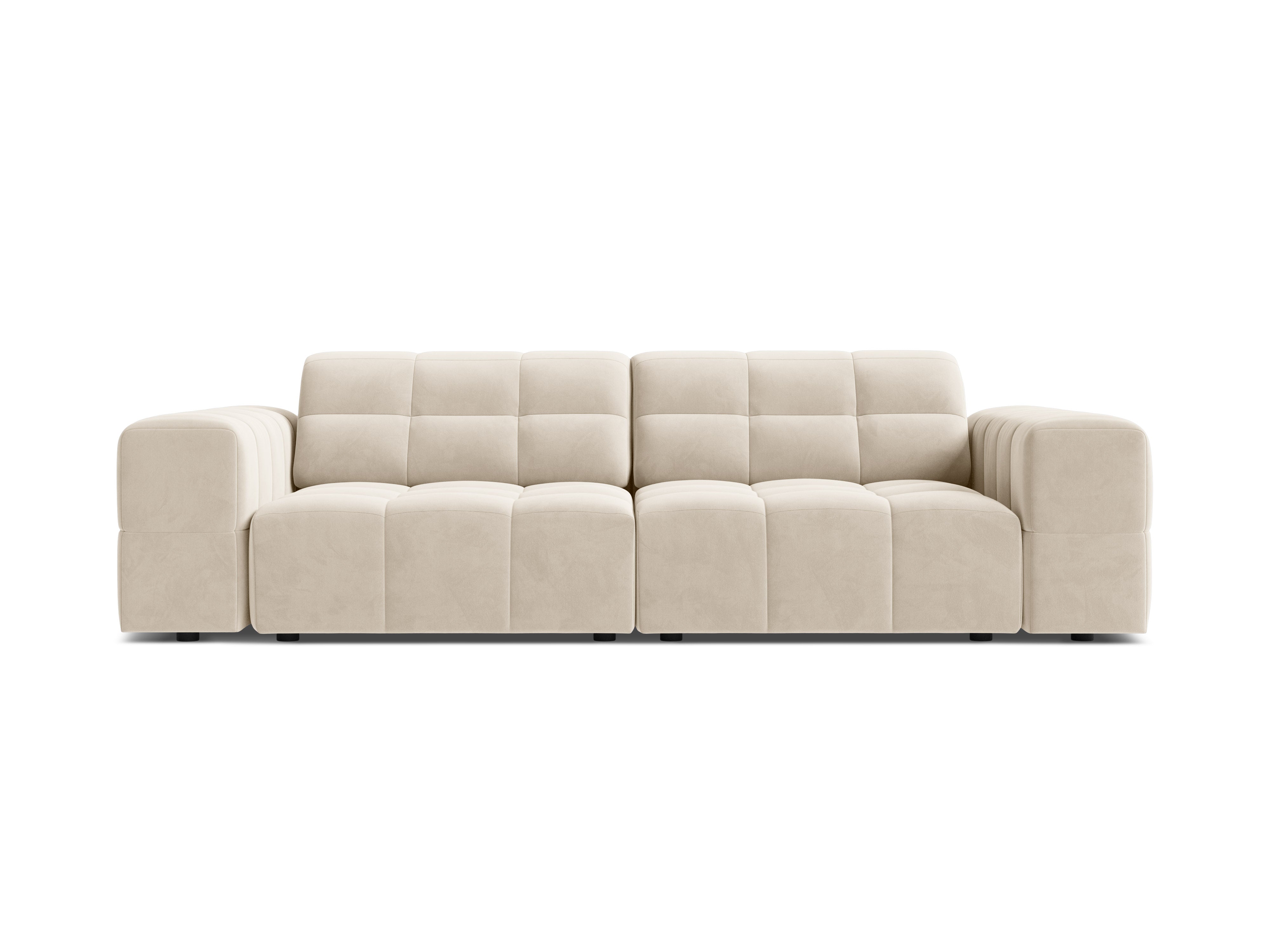 Sofa z jemného velúru 3-miestna CHICAGO svetlo béžová
