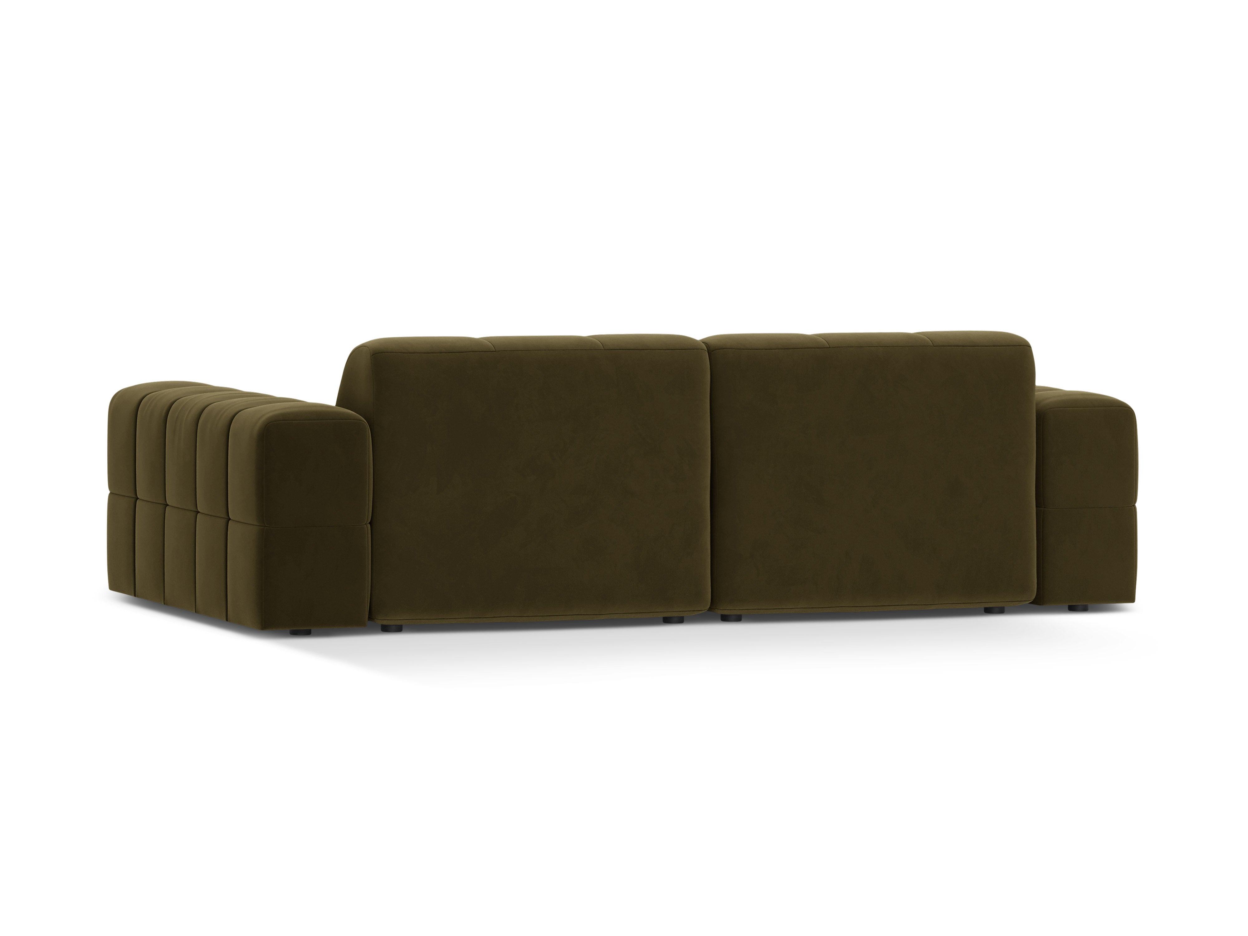 Sofa z jemného velúru 3-miestna CHICAGO olivová