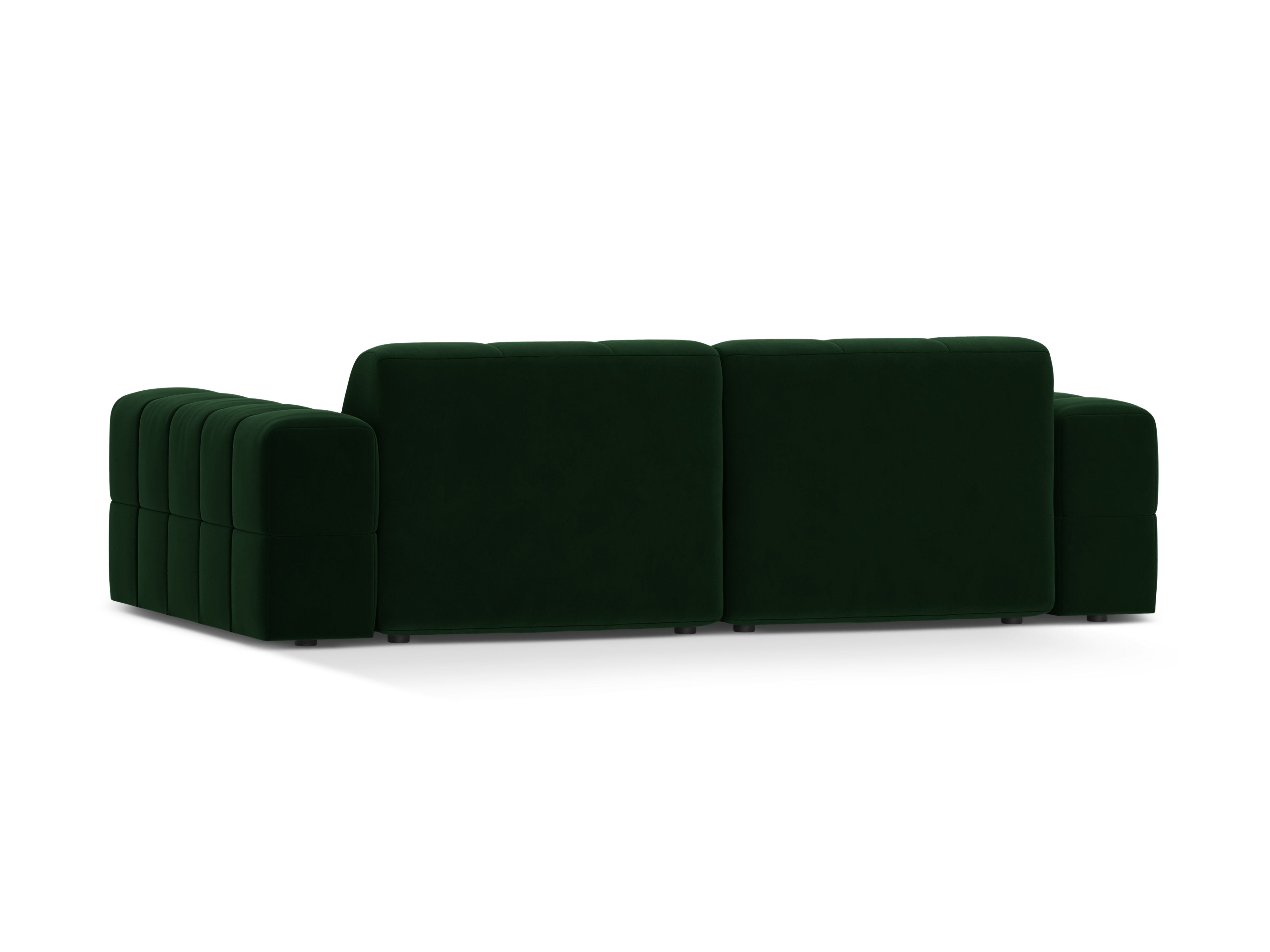 Sofa zamatová 3-miestna CHICAGO fľašková zelená