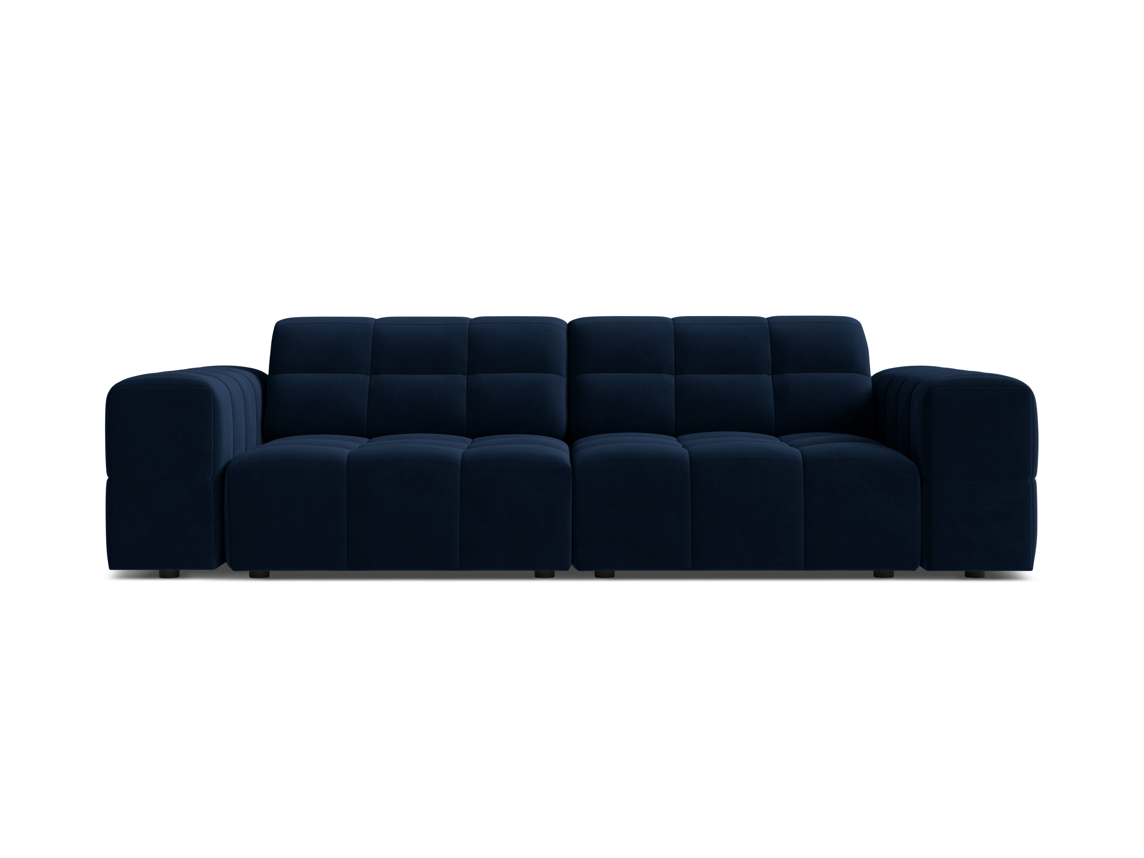 Sofa z jemného velúru 3-miestna CHICAGO kráľovsky modrá