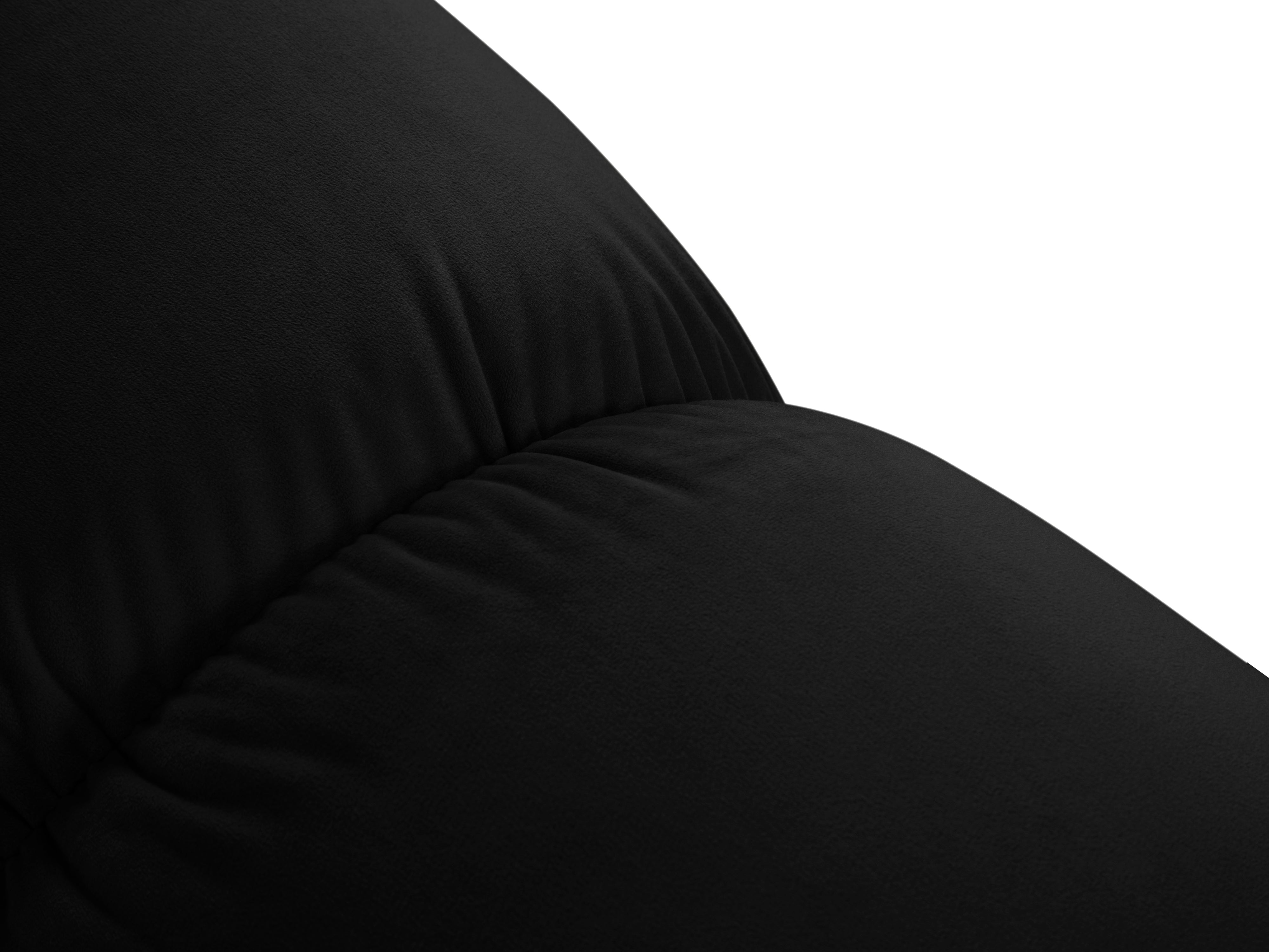 Sofa zamatová 3-osobová CORTINA čierna