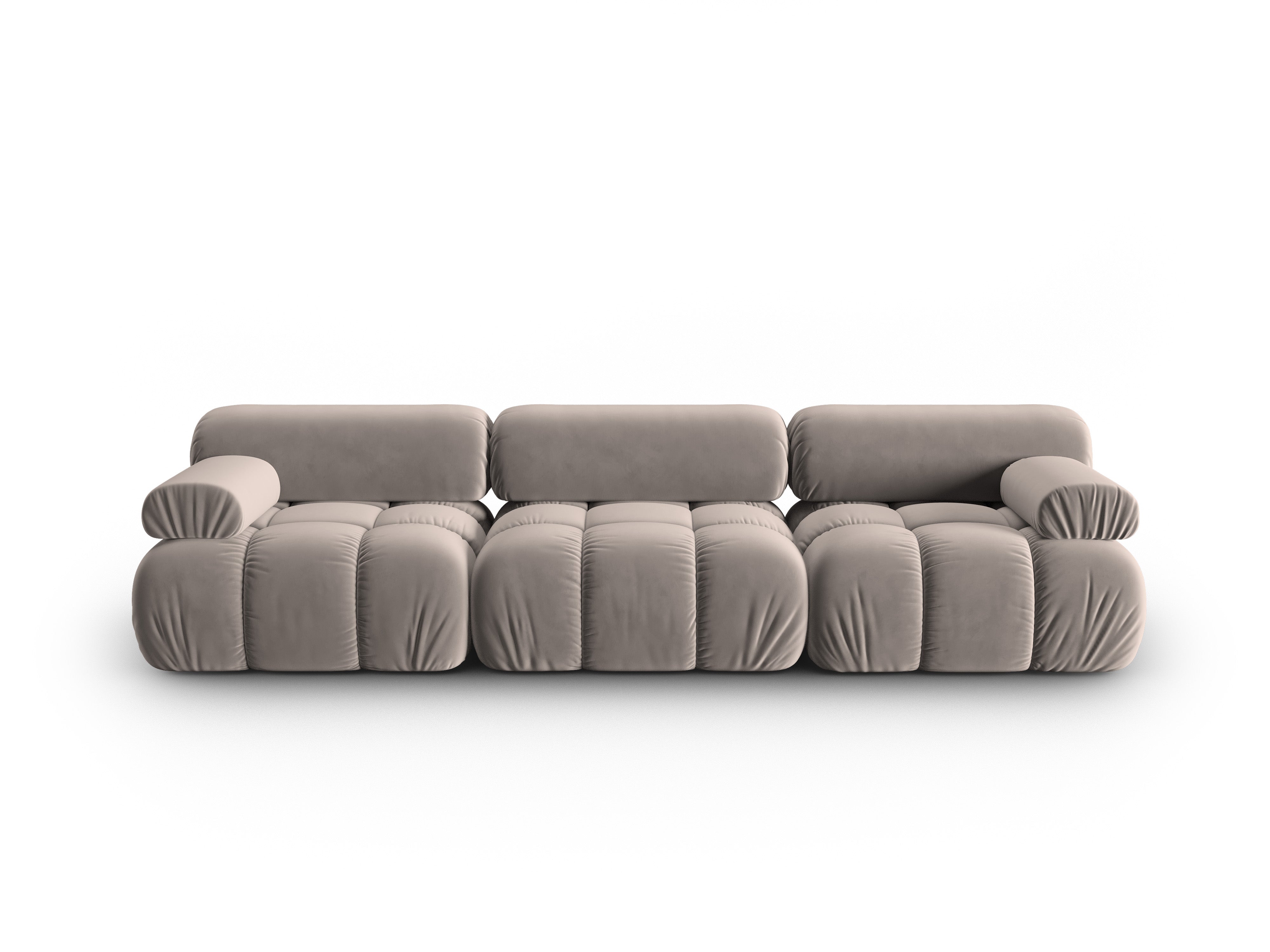 Sofa z jemného velúru 3-osobová CORTINA cappuccino