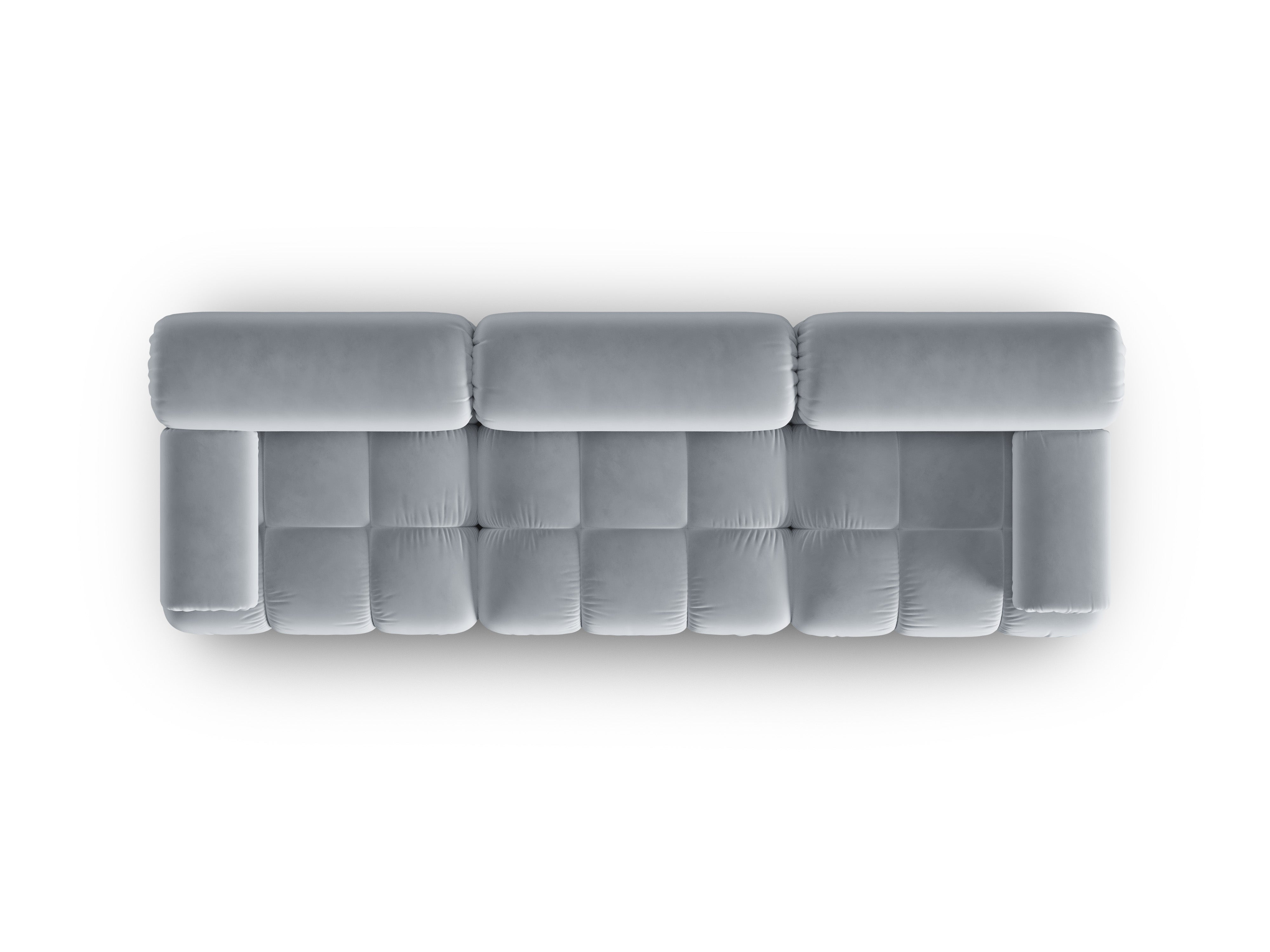 Sofa z jemného velúru 3-miestna CORTINA modrá