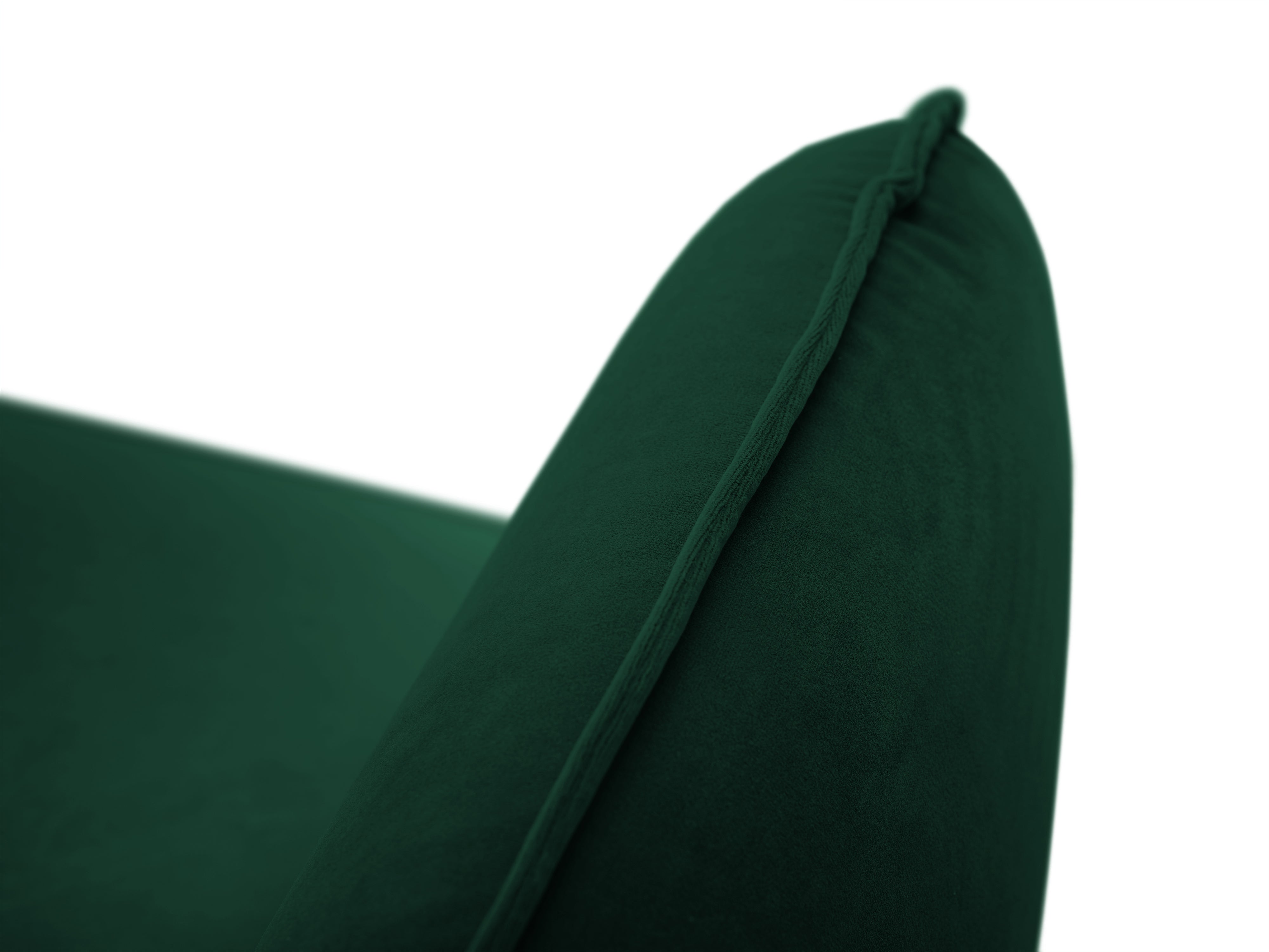 Velvet sofa 3-seater VIENNA bottle green with black base