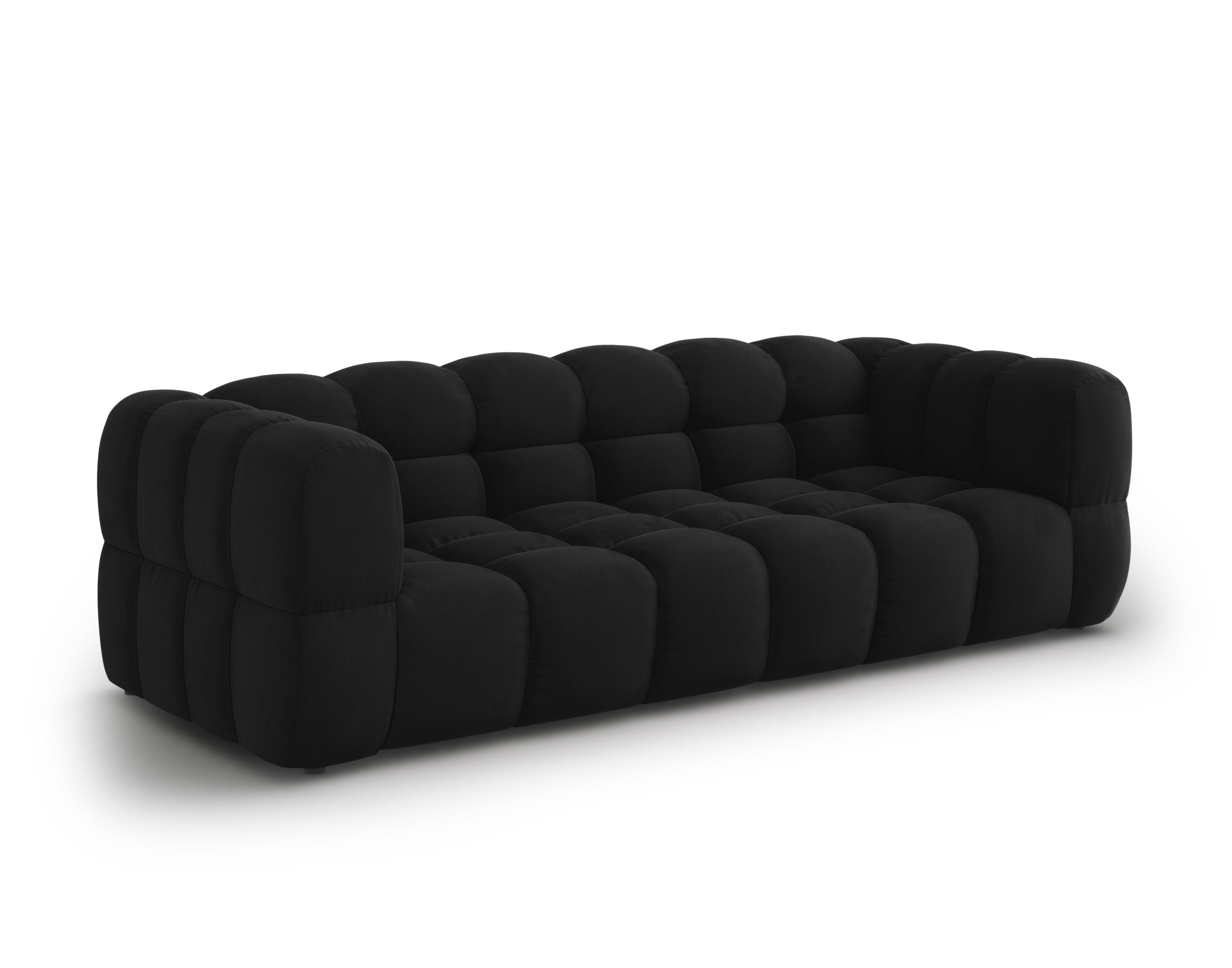 Sofa aksamitna 4-osobowa SKY czarny Cosmopolitan Design Eye on Design