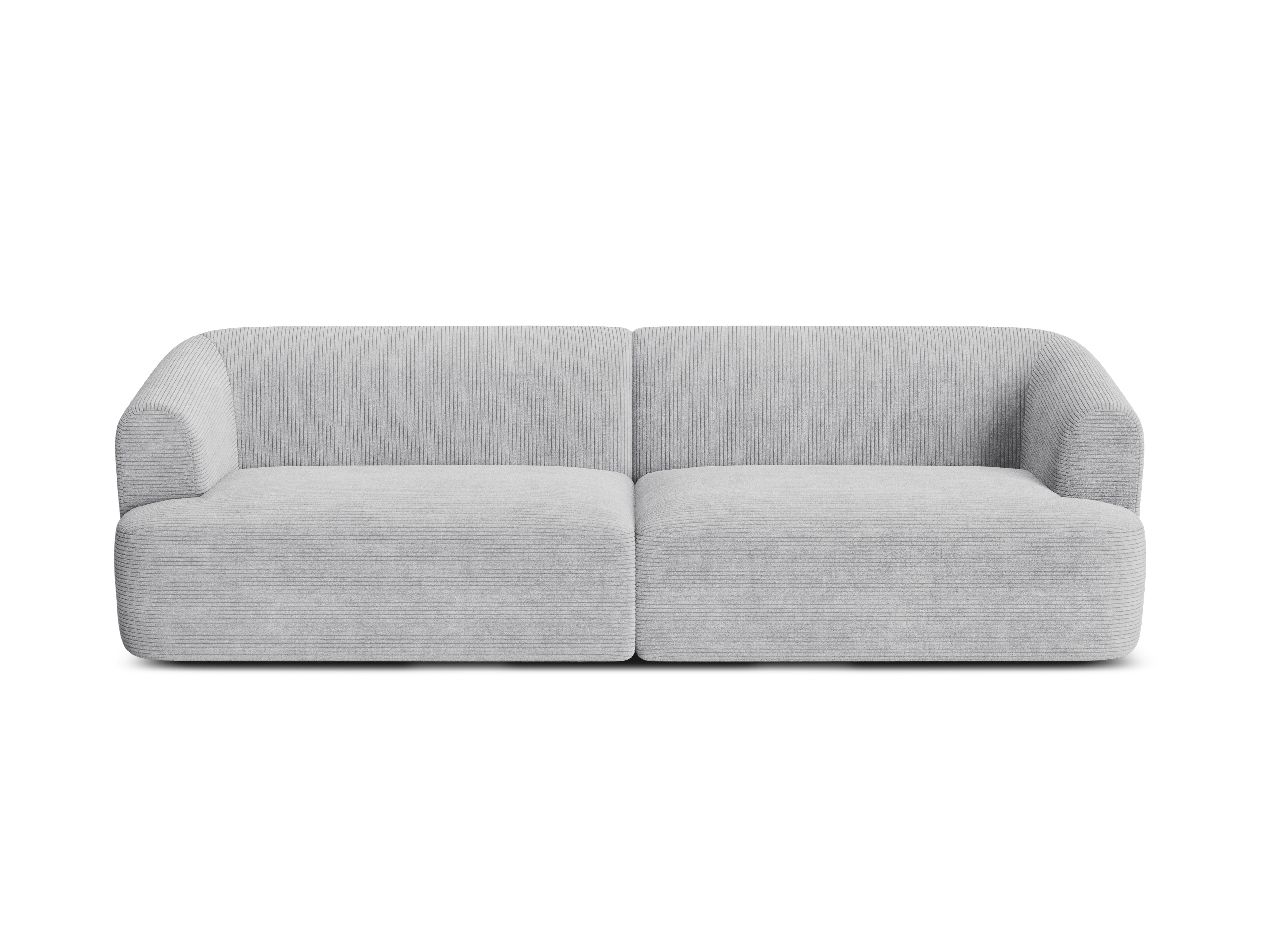 4-seater CAMPI light gray corduroy sofa