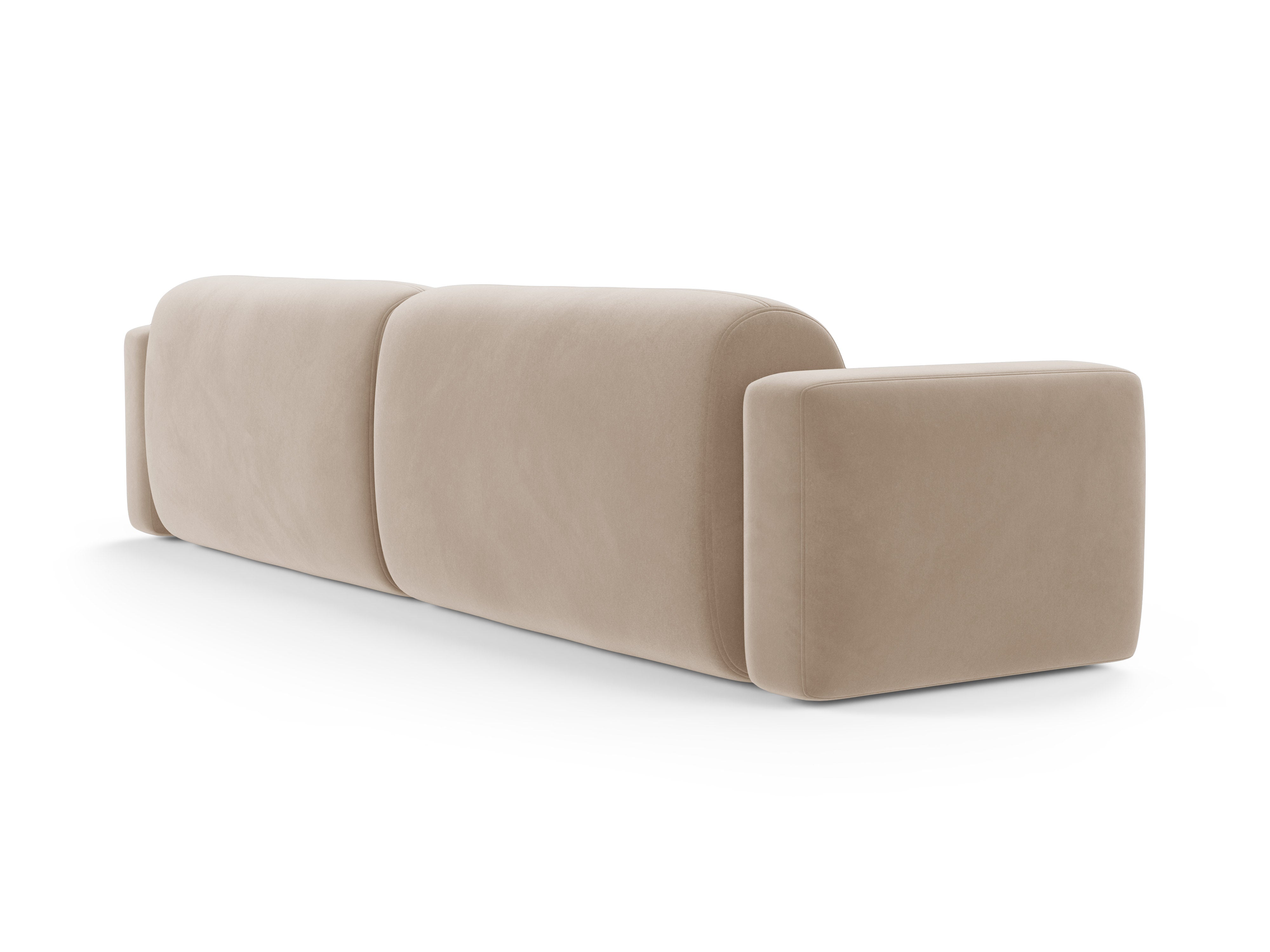 Sofa z jemného velúru pre 4 osoby STRINO béžová