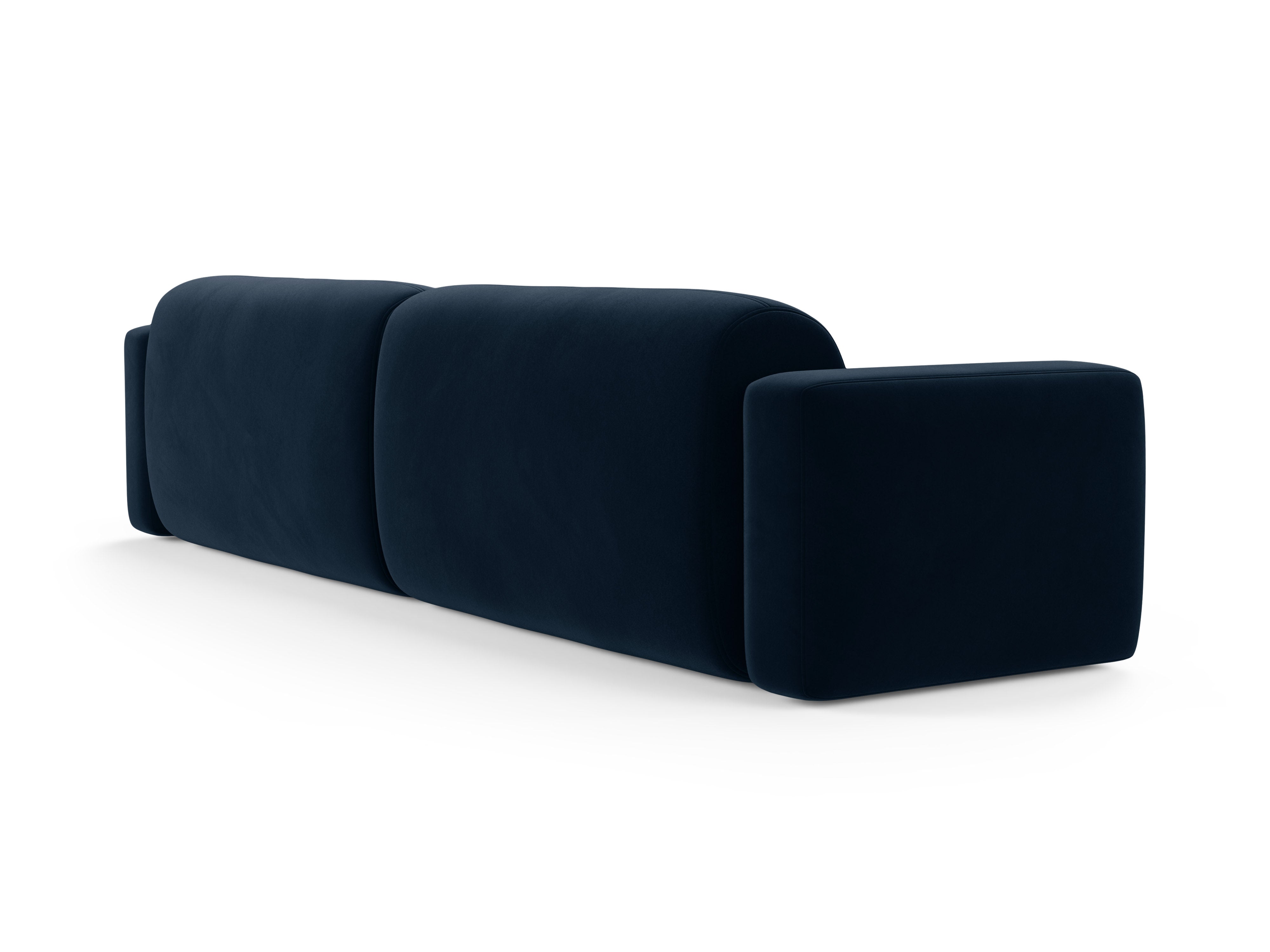 Sofa z jemného velúru pre 4 osoby STRINO granátová