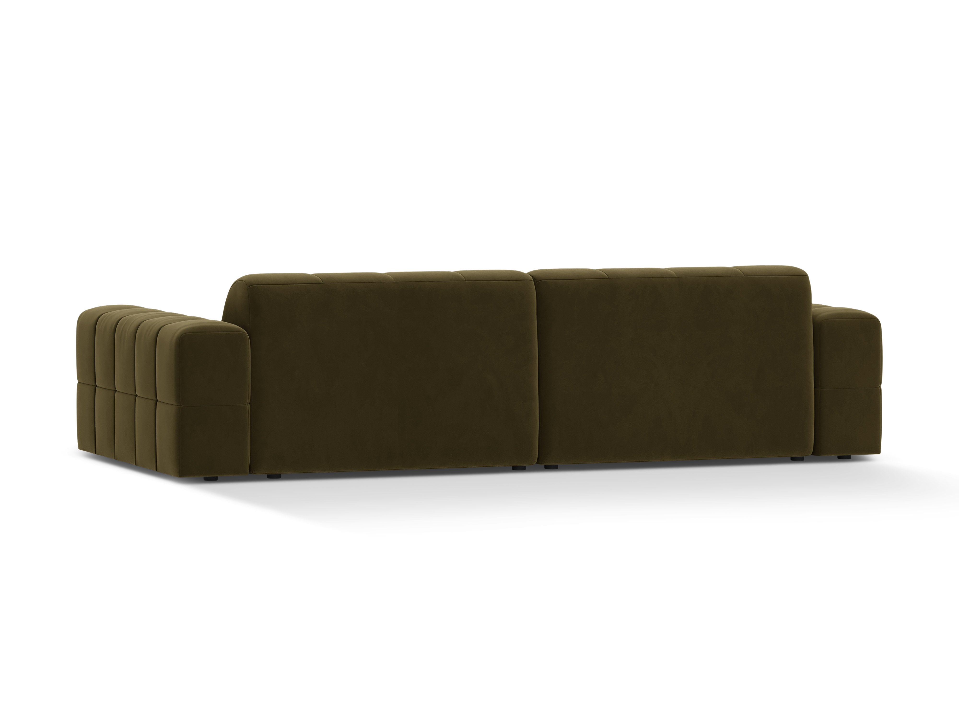 Sofa z jemného velúru pre 4 osoby CHICAGO olivová