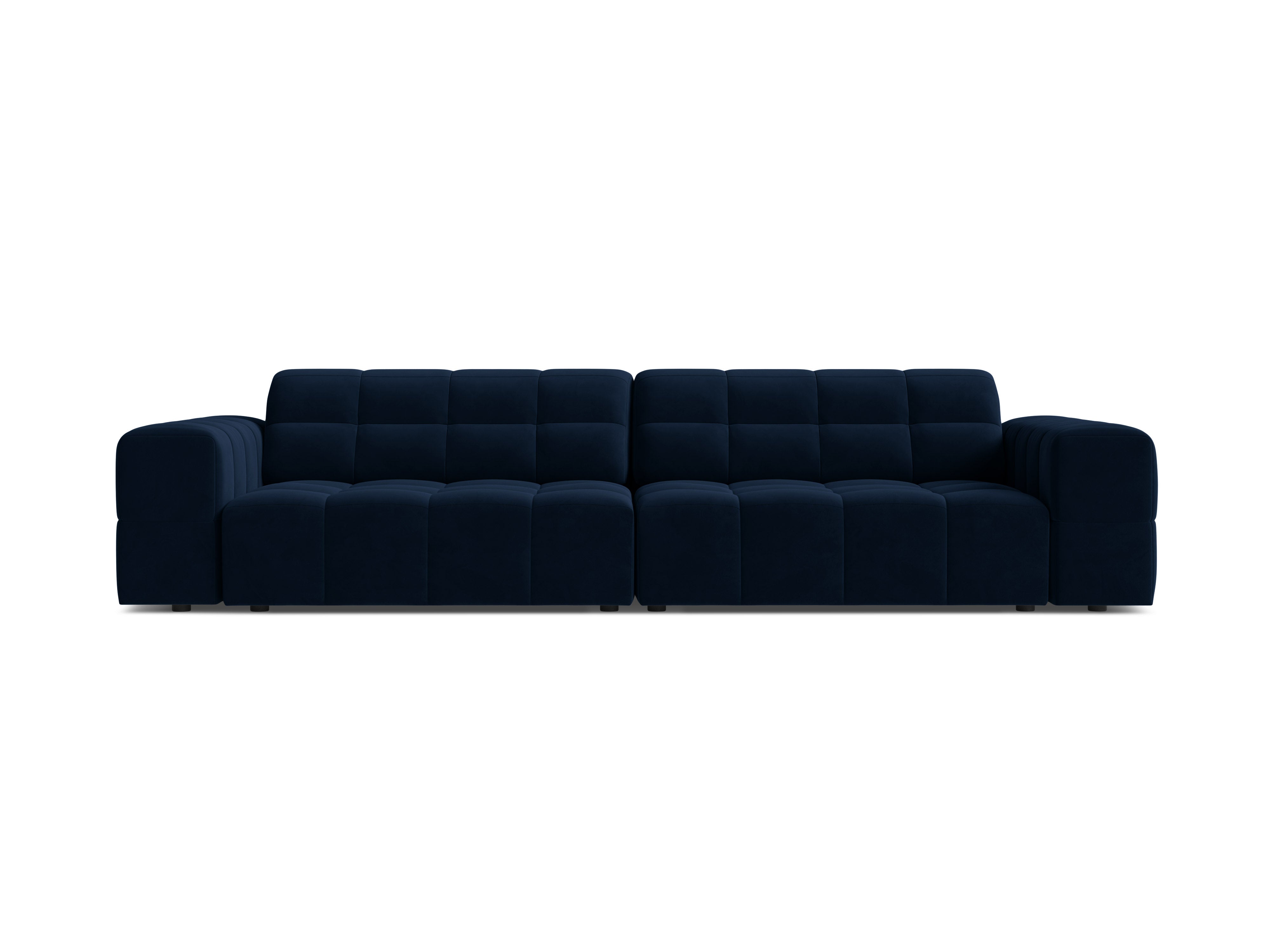 Sofa z jemného velúru pre 4 osoby CHICAGO kráľovsky modrá