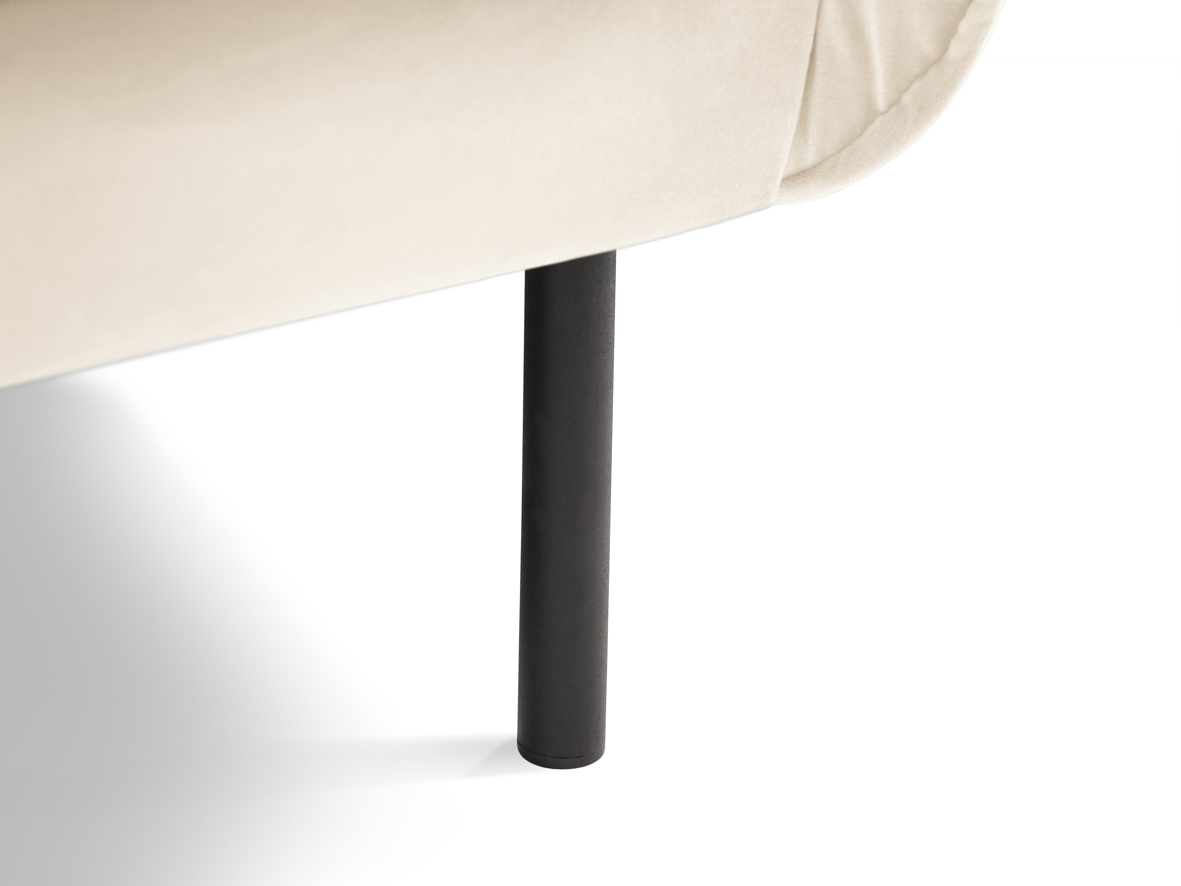 Velvet armchair VIENNA beige with black base