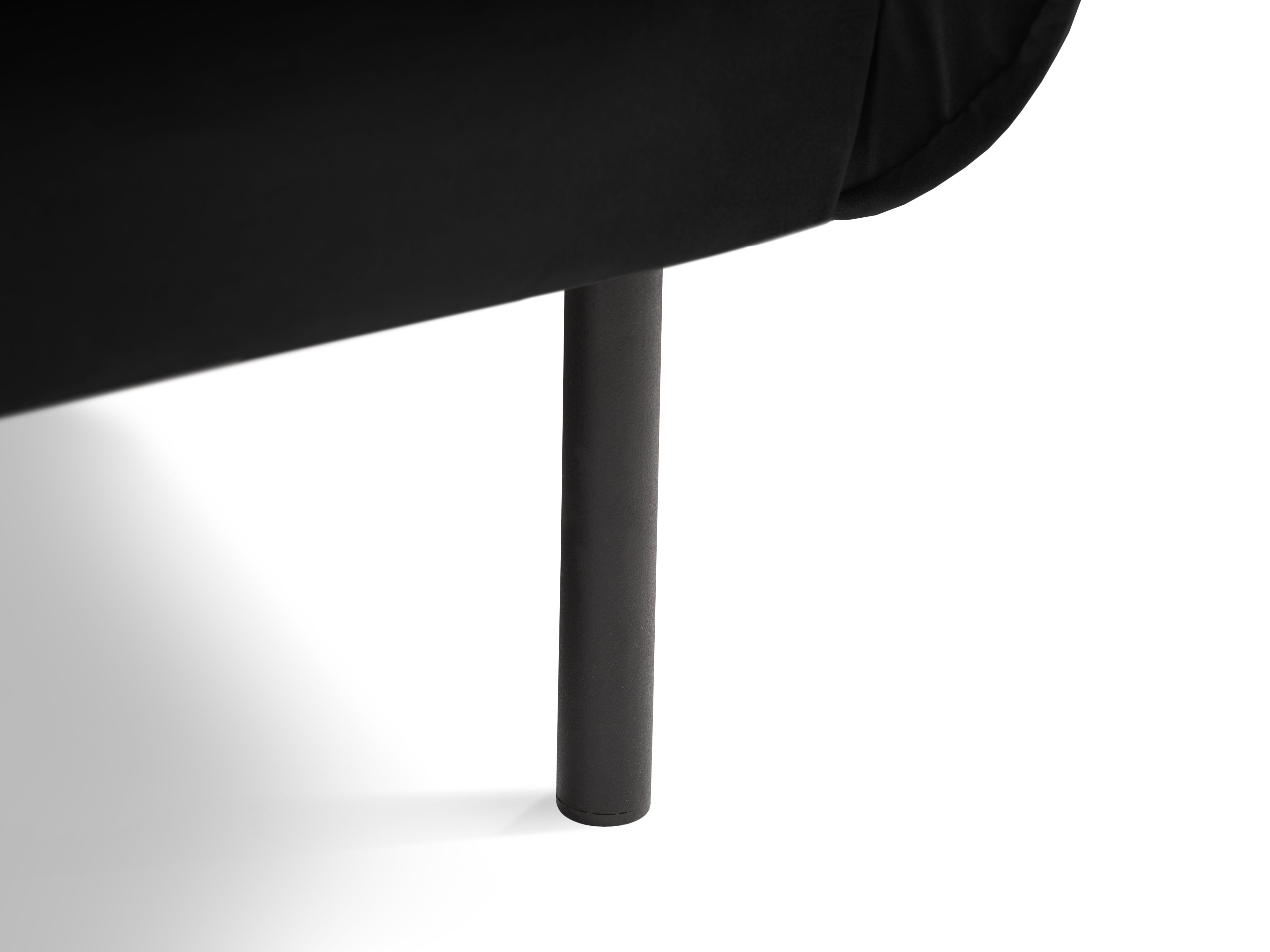 Velvet armchair VIENNA black with black base