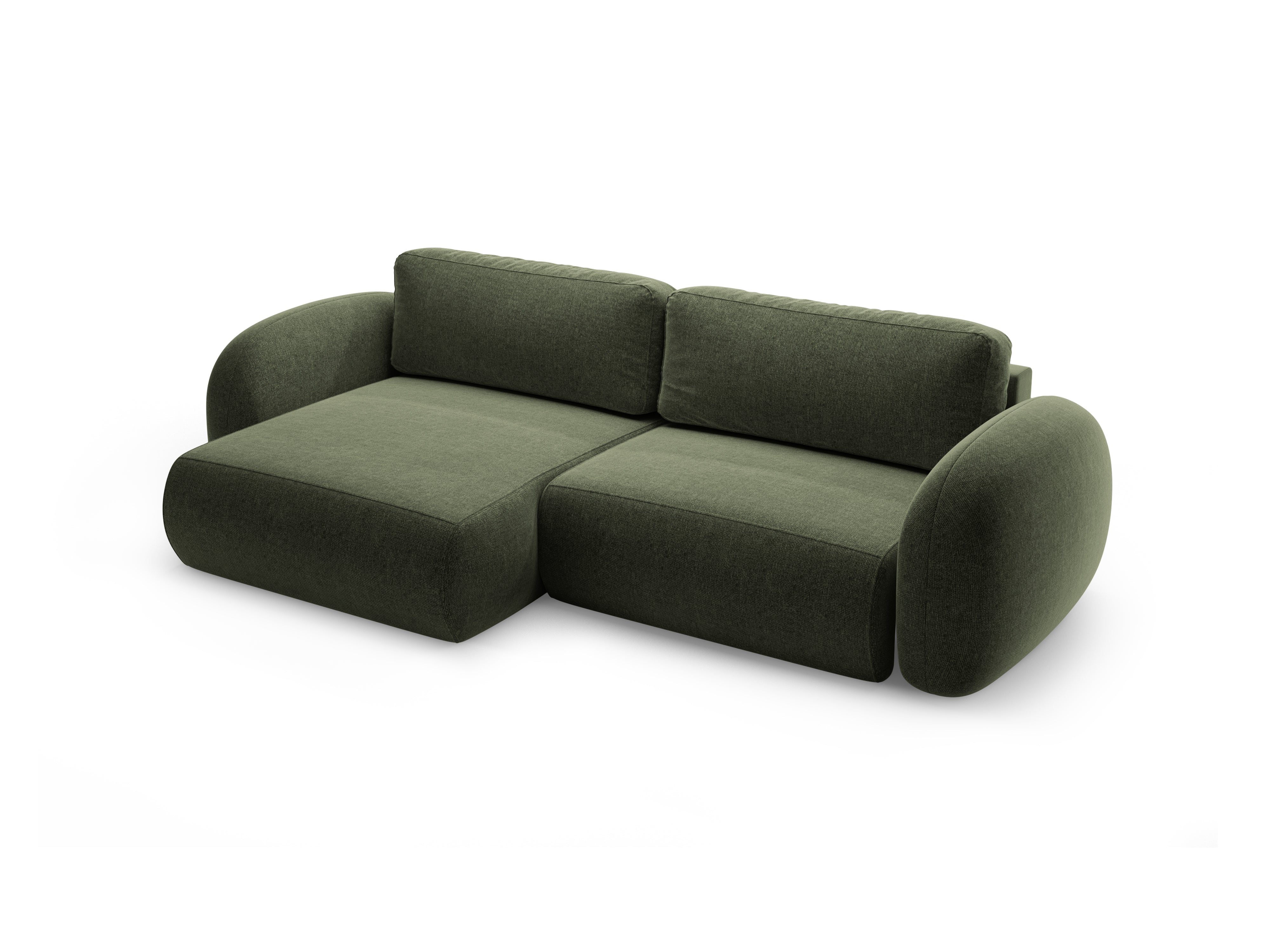 Universal corner sofa with sleeping function for 4 people TONALE green