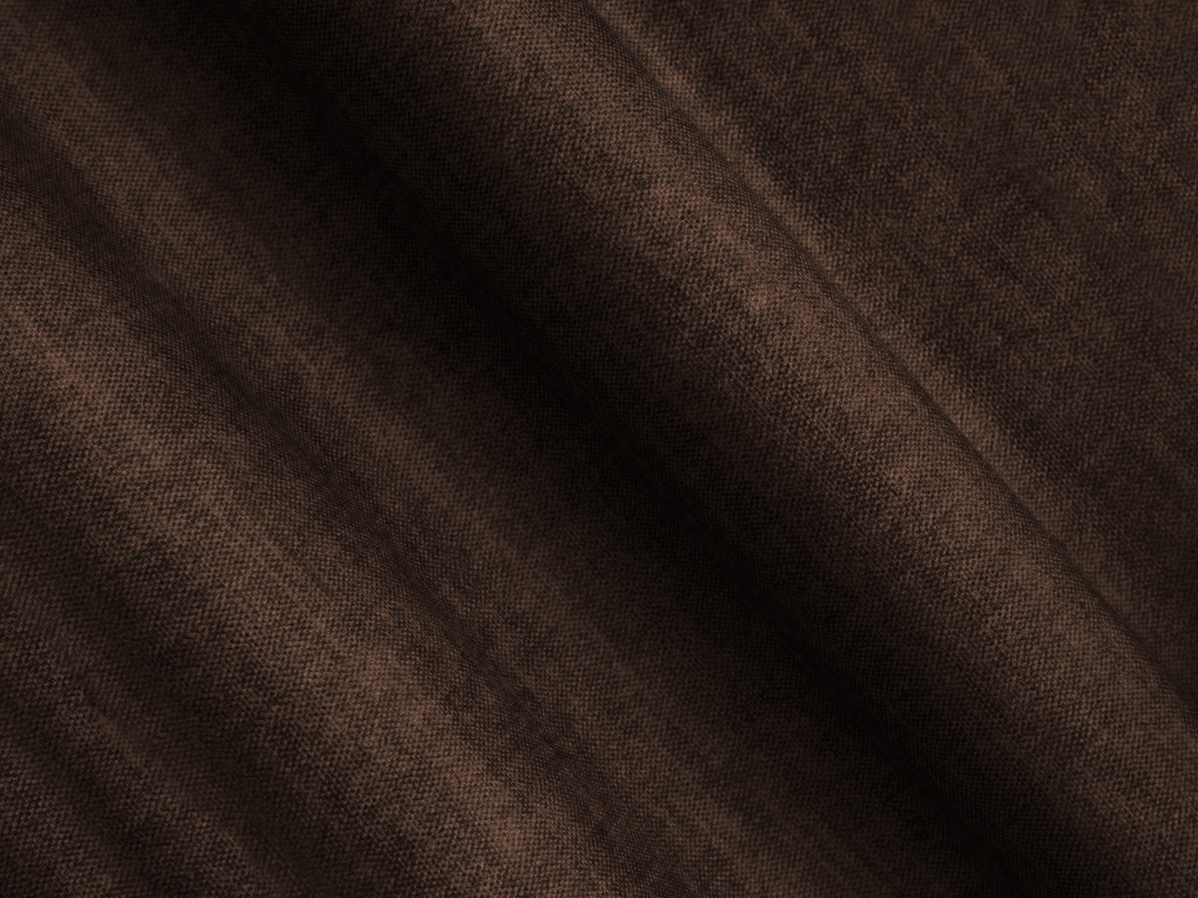 Symmetrical Velvet Corner Sofa for 4 People CAMPI Chocolate