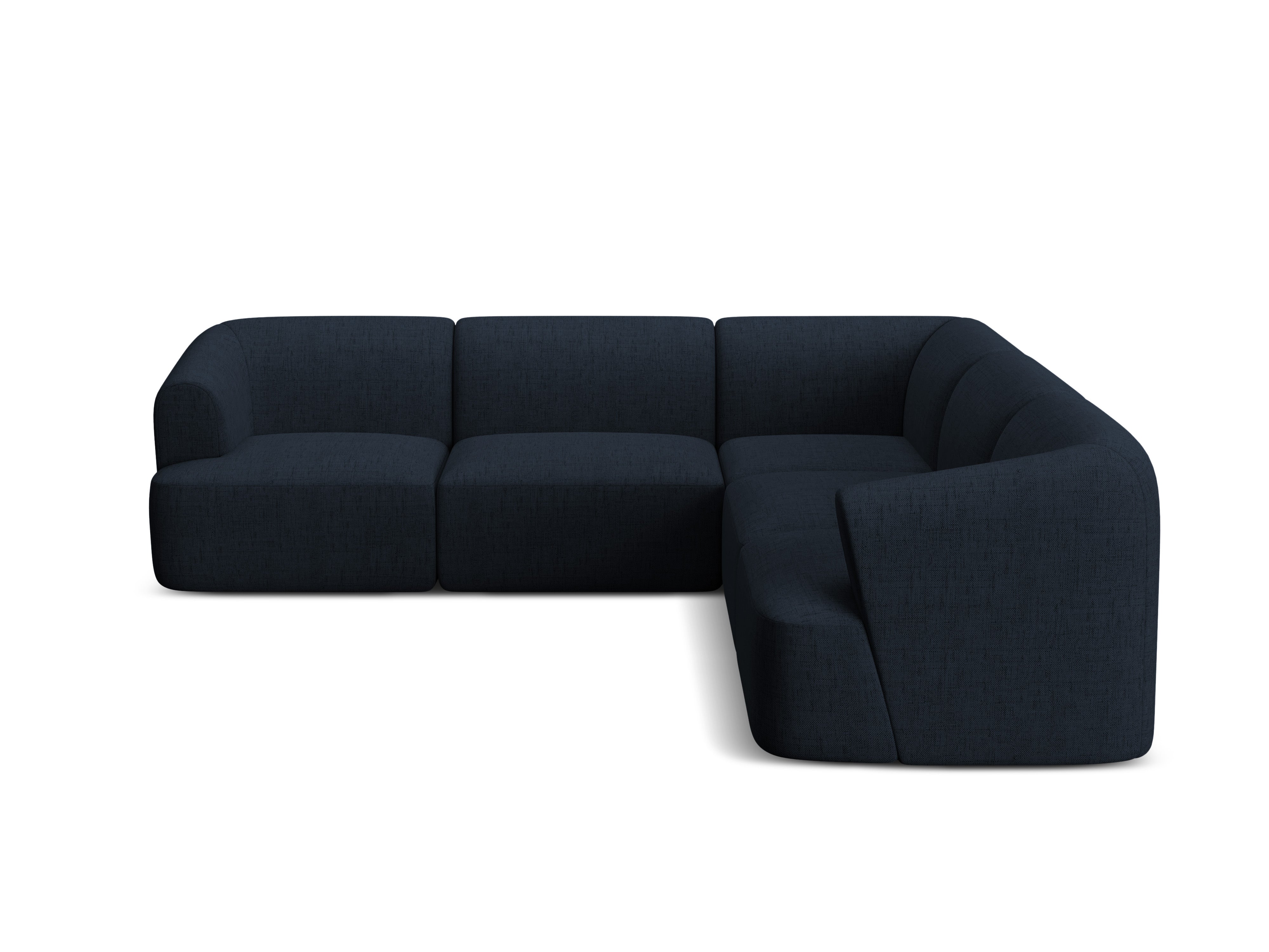 Symmetrical 4-Seater Sofa CAMPI Blue Chenille