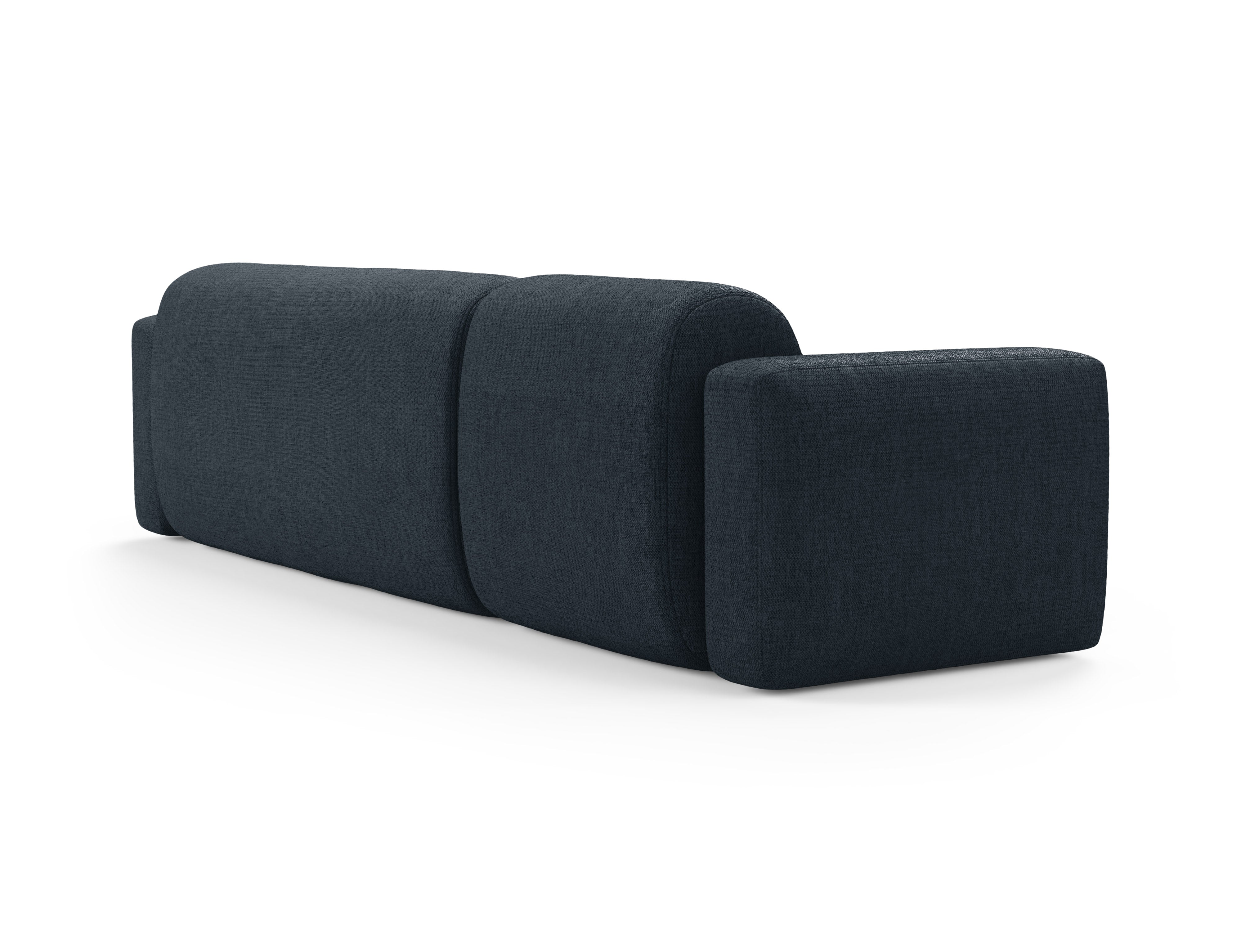 Left-sided corner sofa STRINO blue chenille