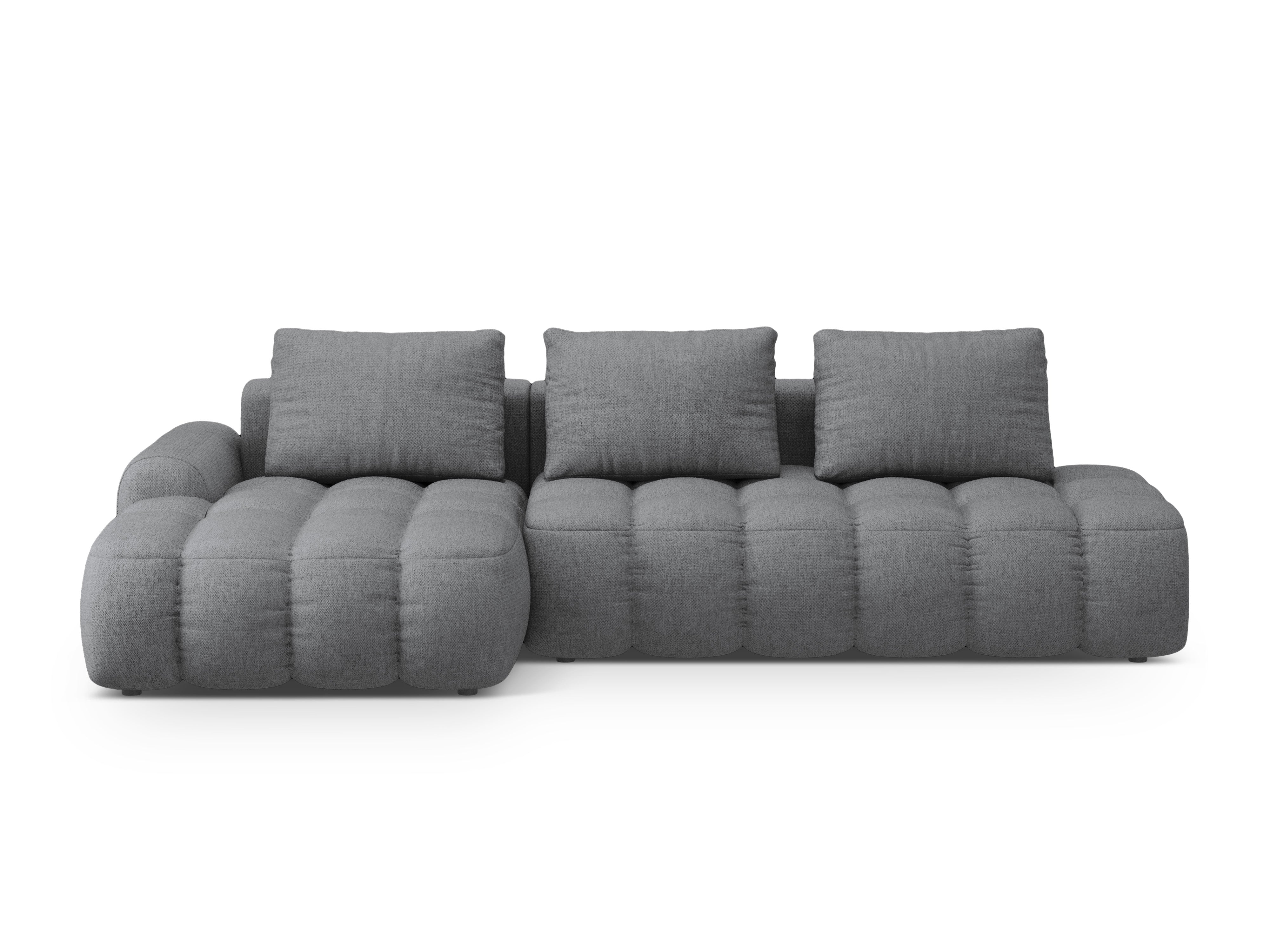 Left-sided corner sofa bed for 3 people LINZ gray