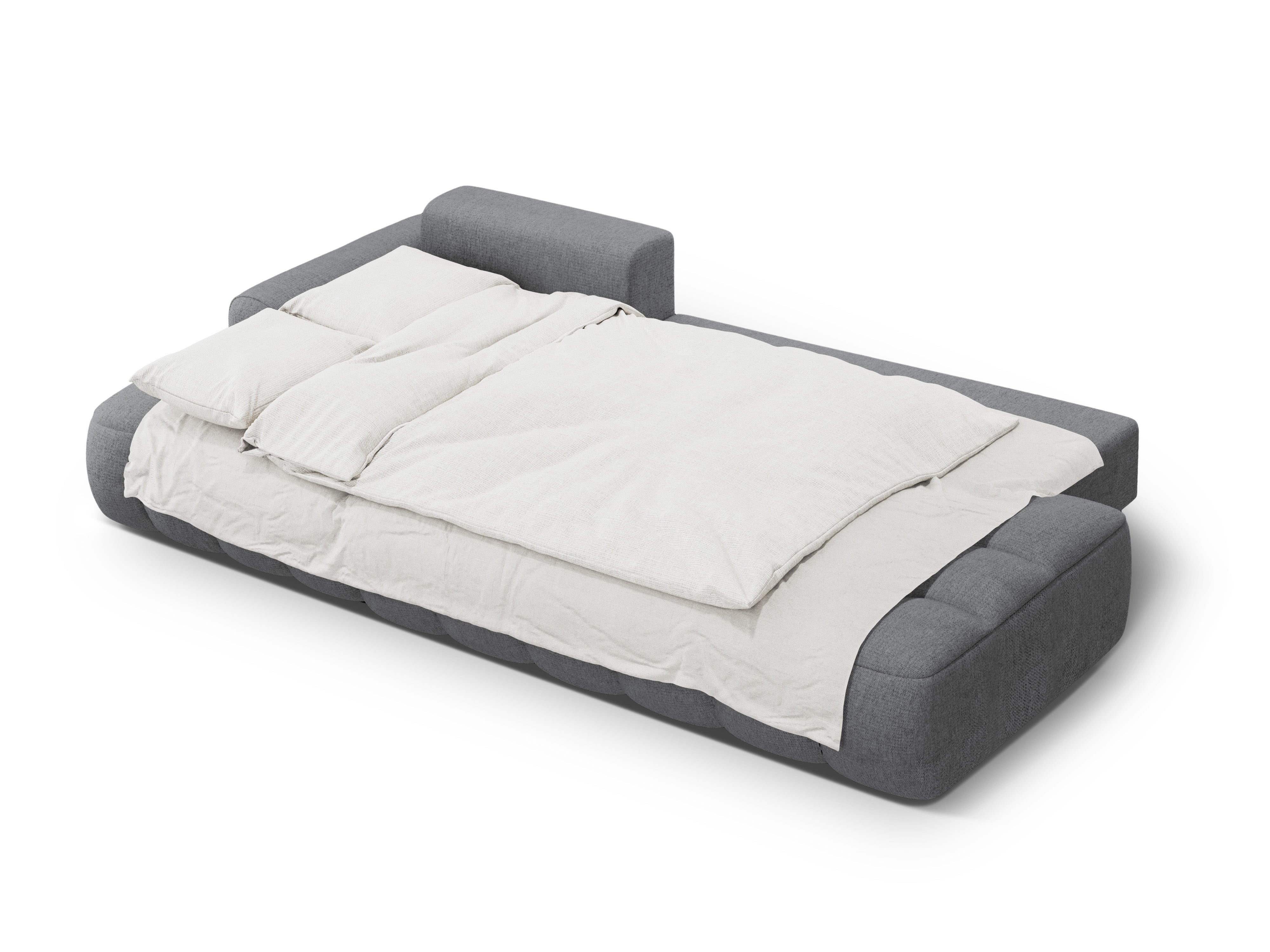 Left-sided corner sofa bed for 3 people LINZ gray