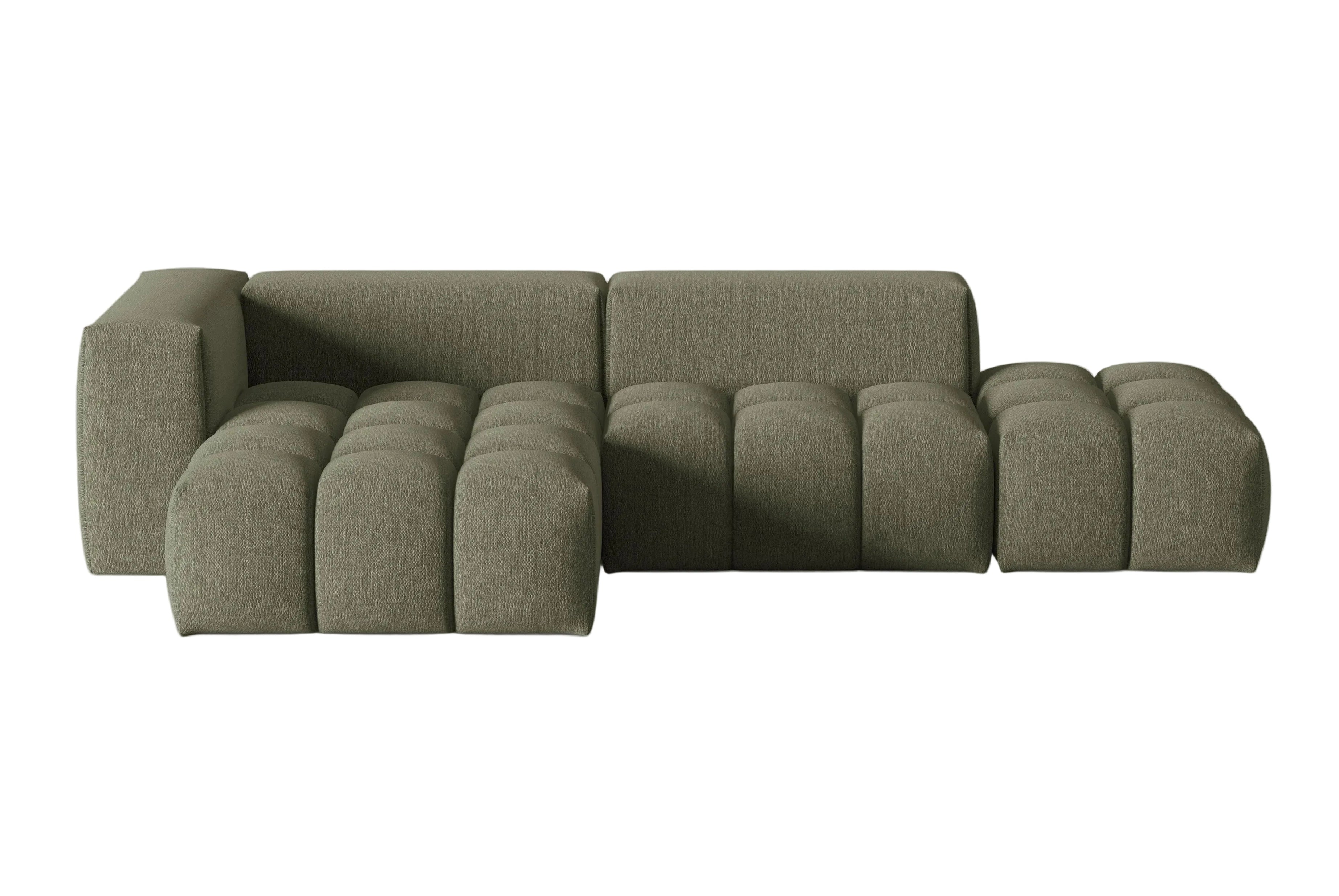 VERONA open left-facing 4-seater corner sofa olive
