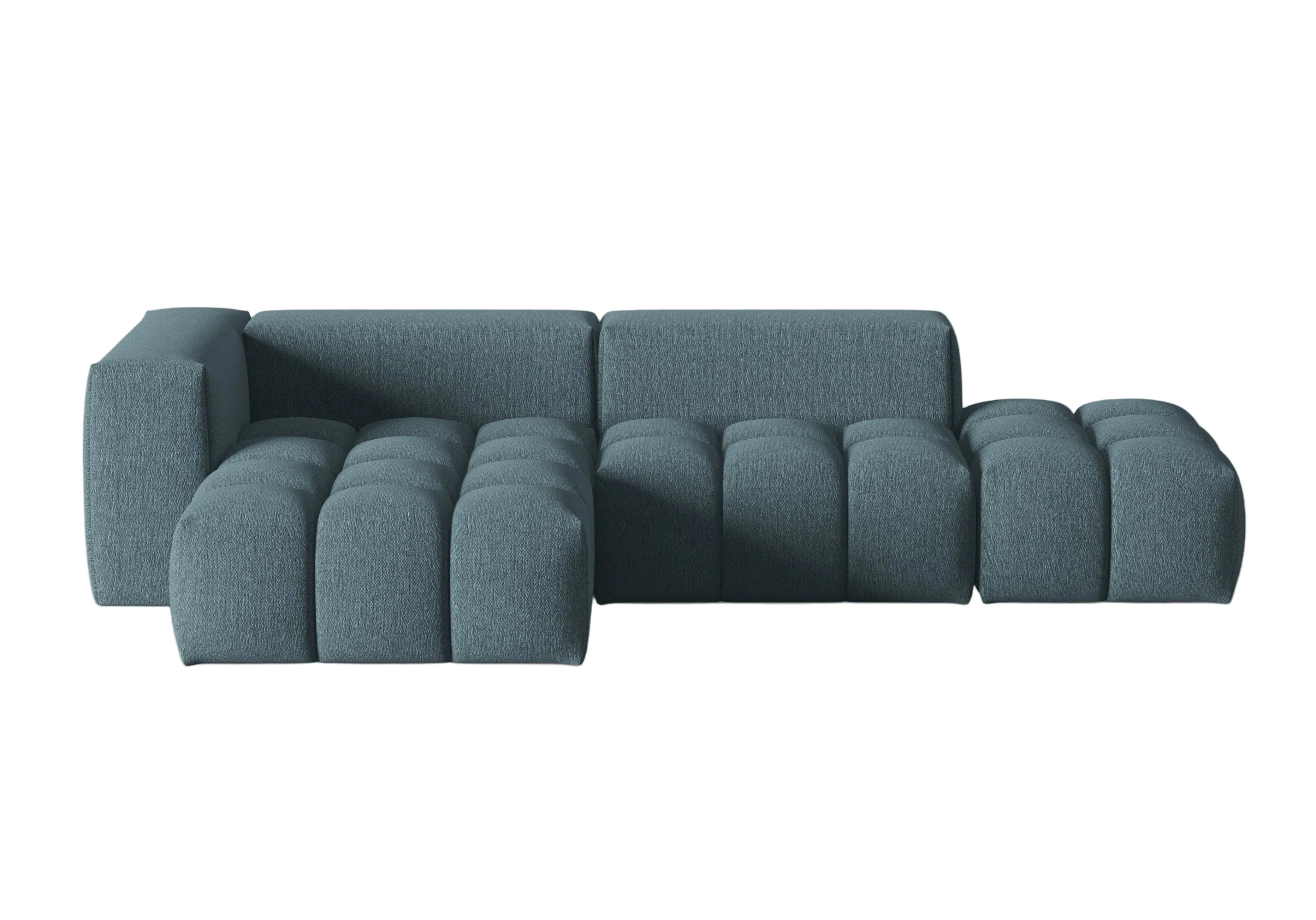 VERONA open left-facing 4-seater corner sofa light blue
