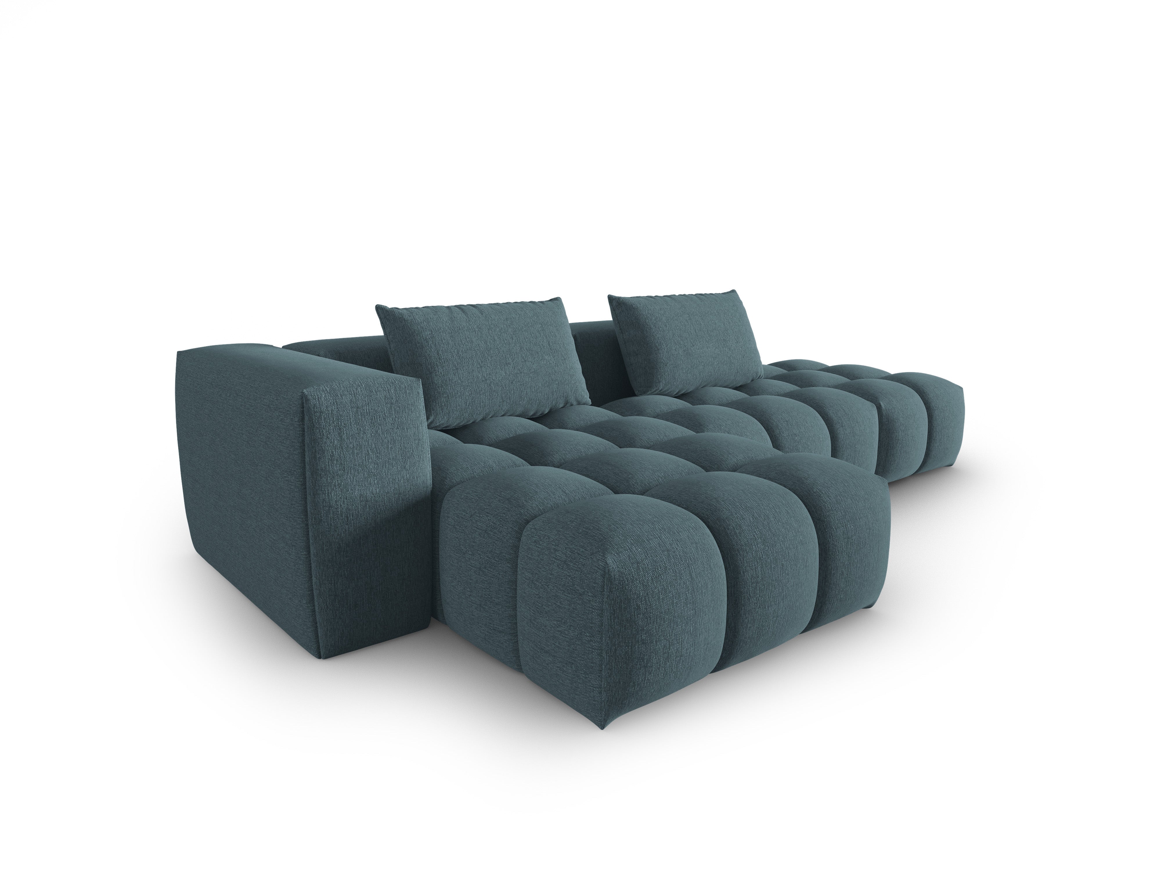 VERONA open left-facing 4-seater corner sofa light blue