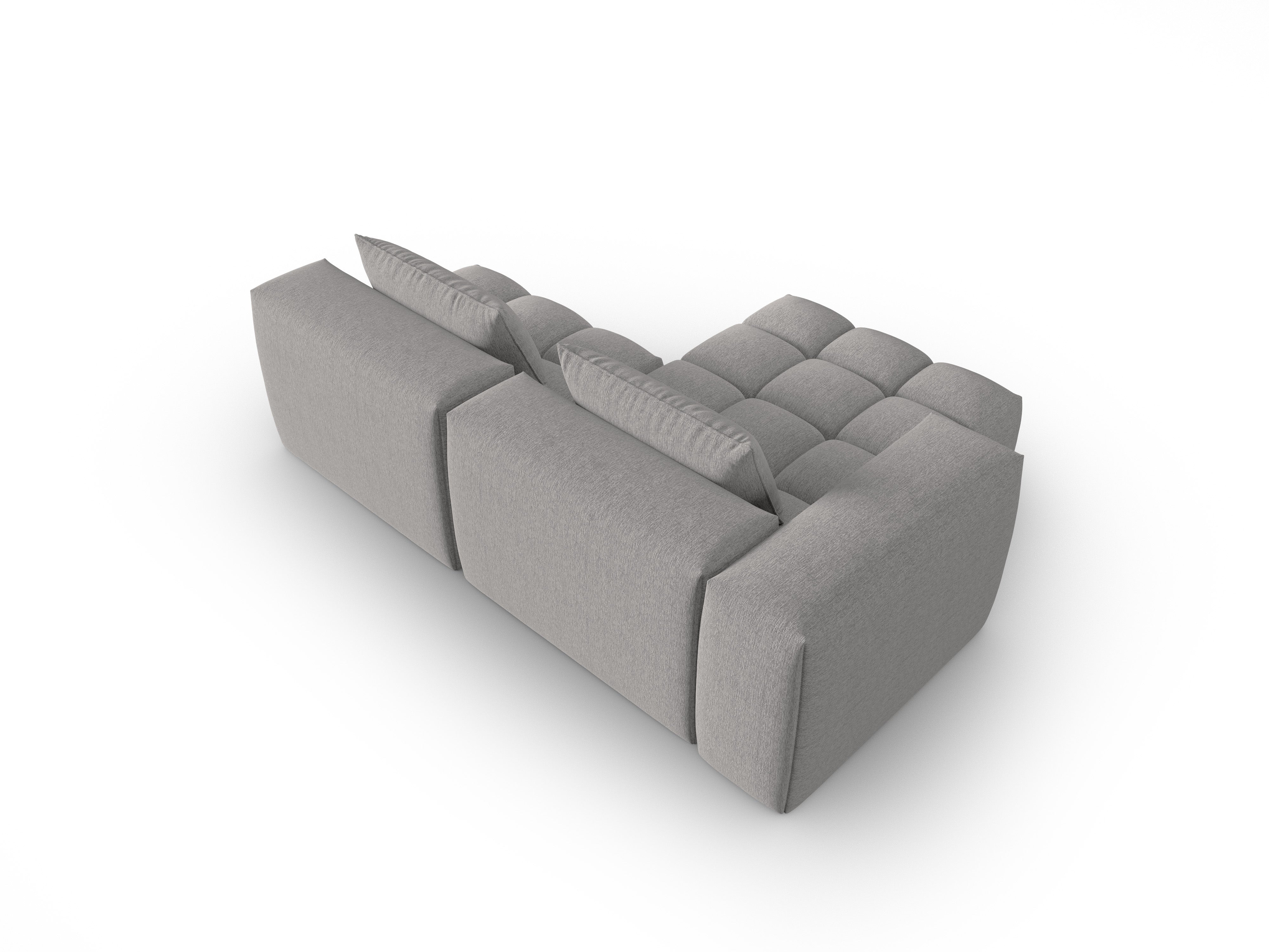 Left-facing open 3-seater corner sofa VERONA warm gray