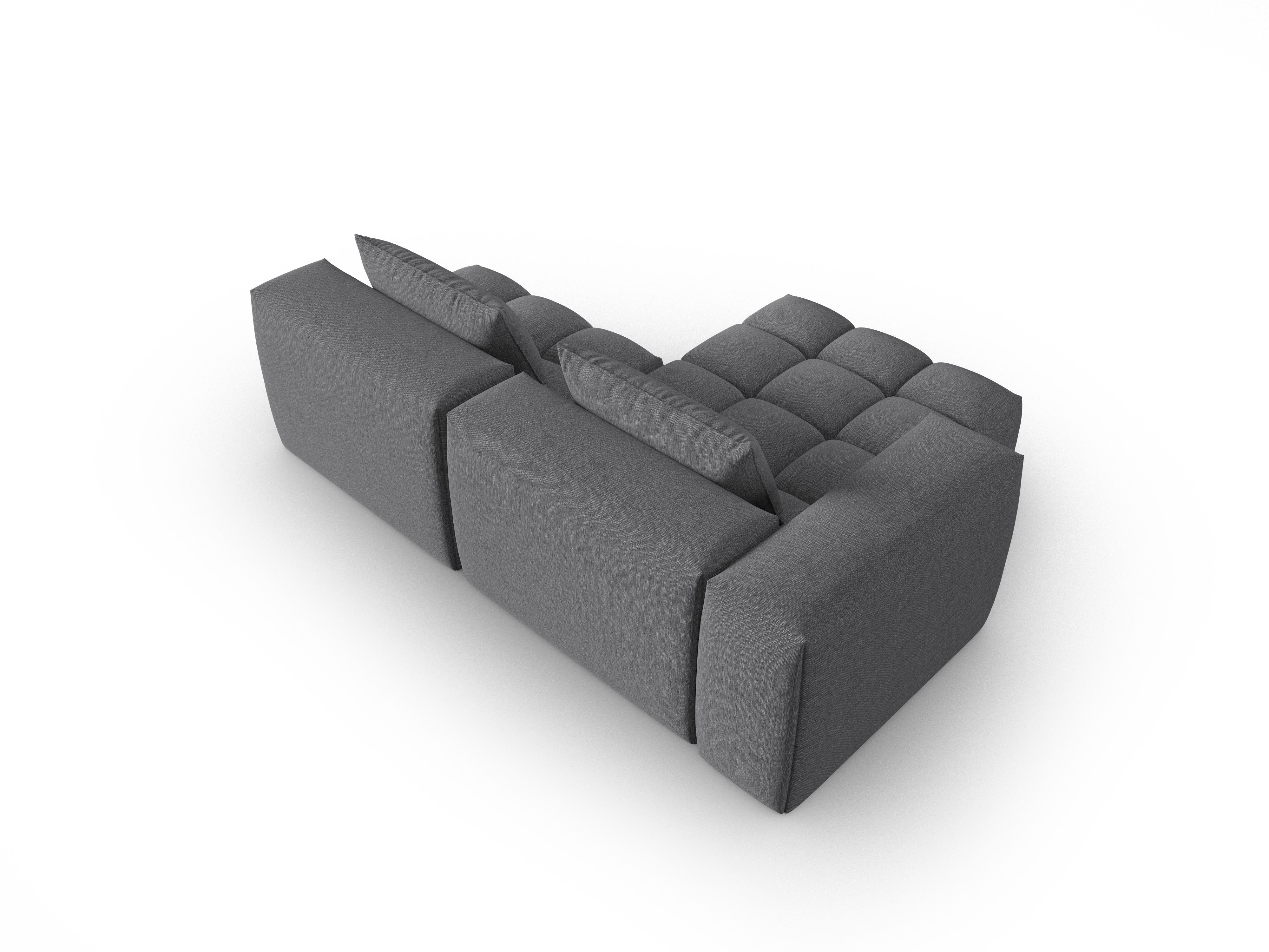Left-facing open 3-seater corner sofa VERONA gray