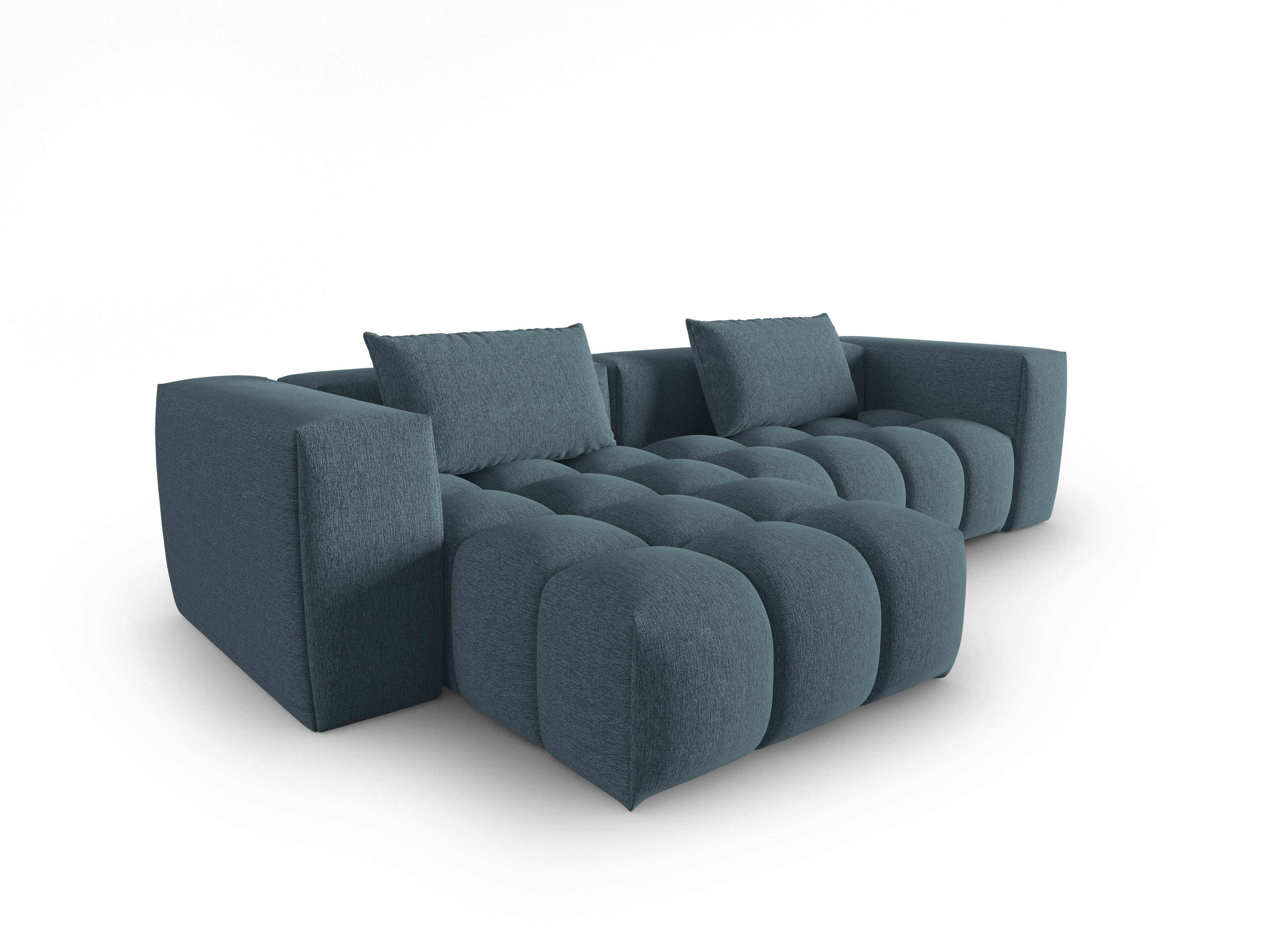 Corner Sofa for 3 People Left Side VERONA Light Blue
