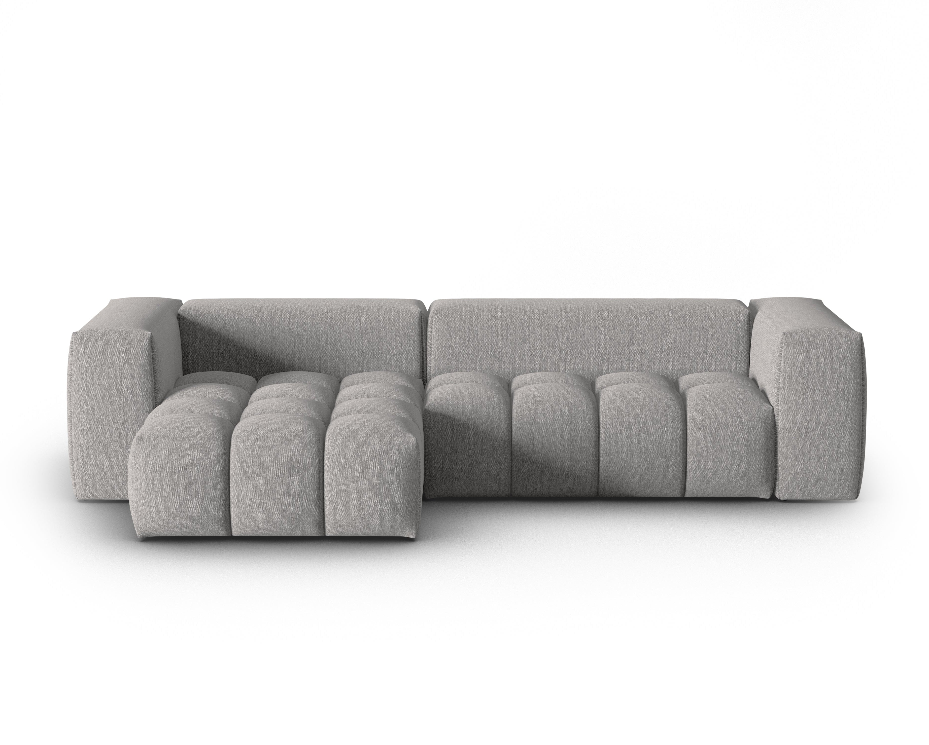 Left-facing 3-seater corner sofa VERONA warm gray