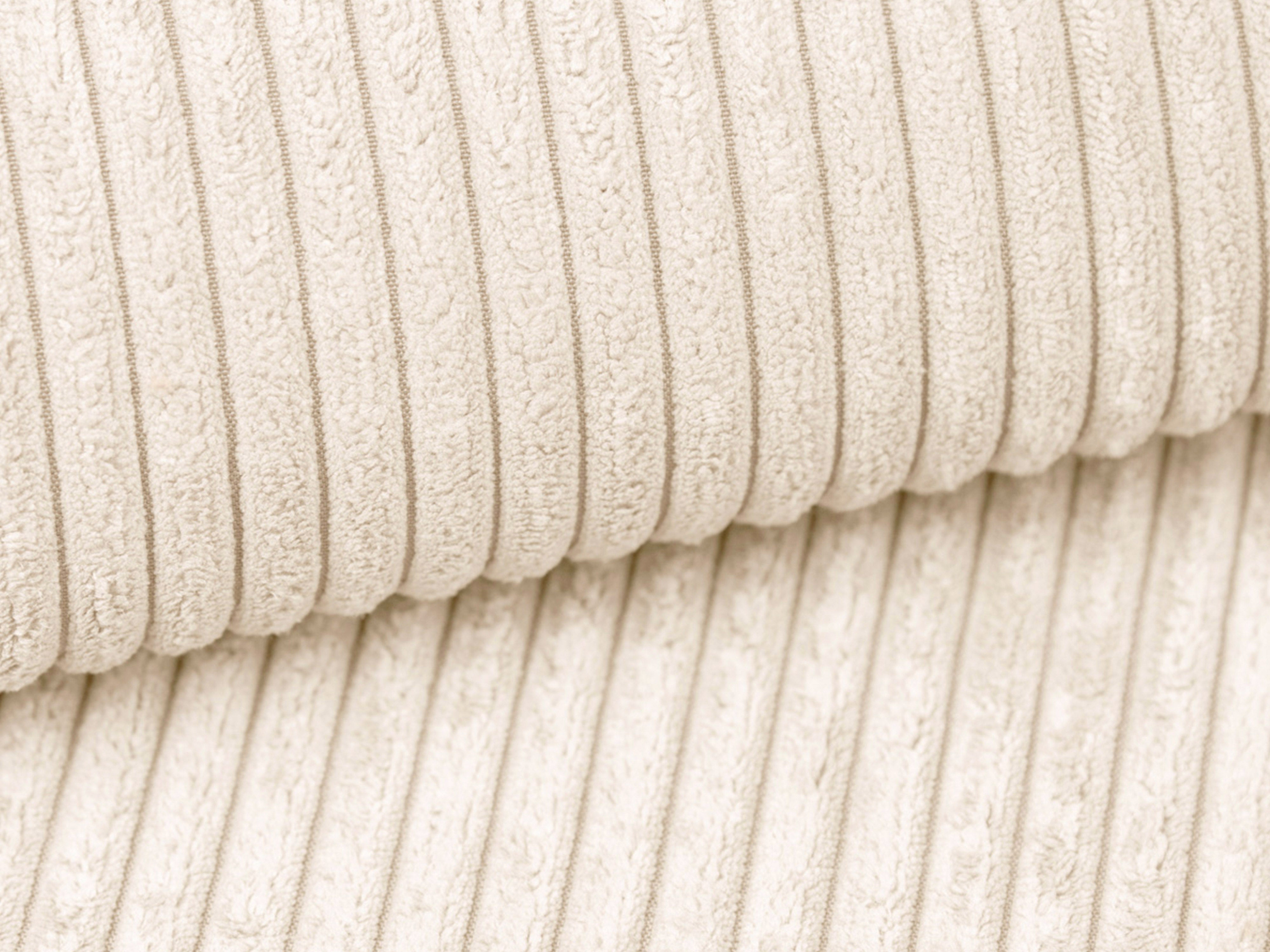 Cream Corduroy Pouf CAMPI
