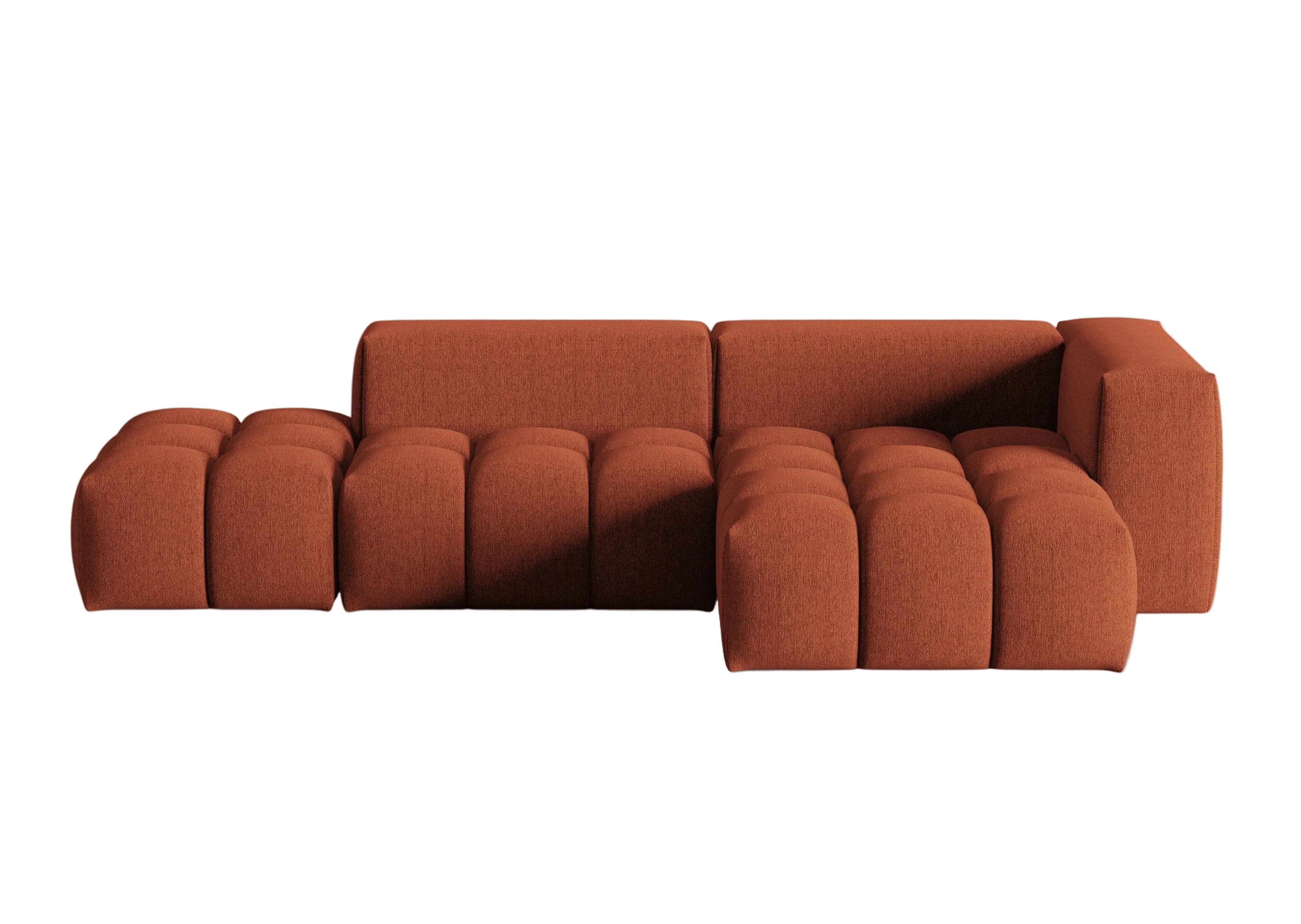 VERONA open right-facing 4-seater corner sofa coral