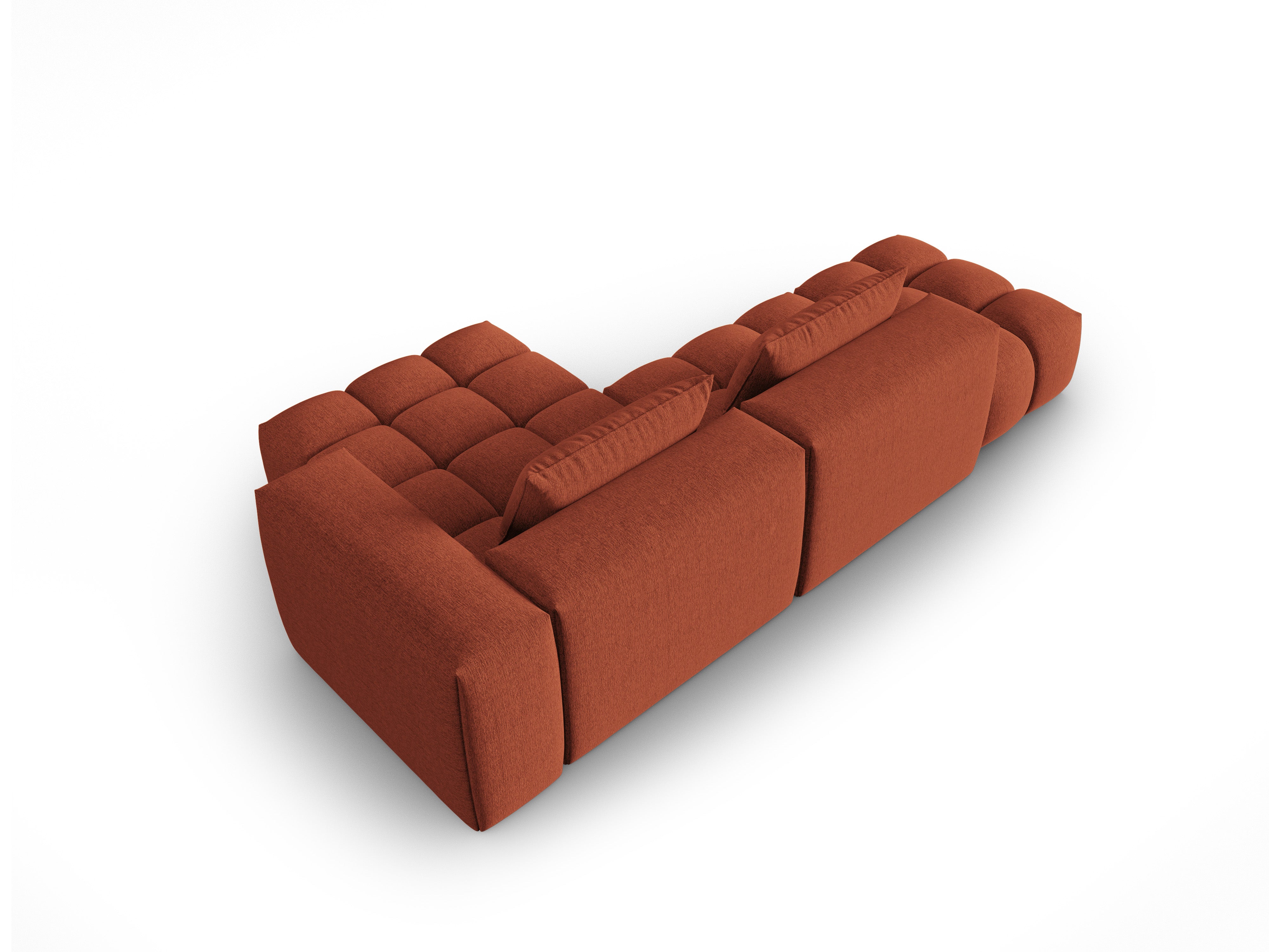 VERONA open right-facing 4-seater corner sofa coral