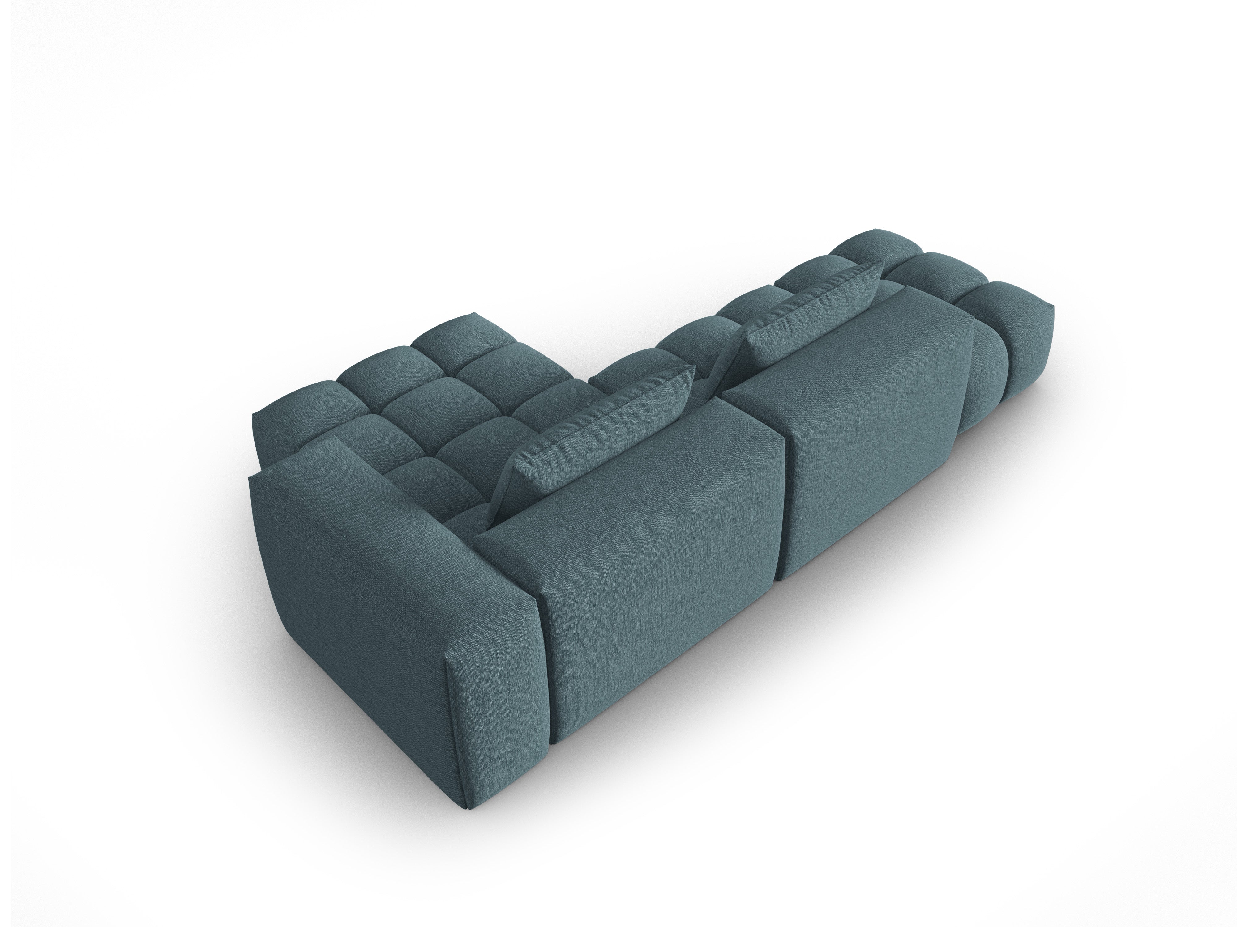 VERONA open right-facing 4-seater corner sofa light blue
