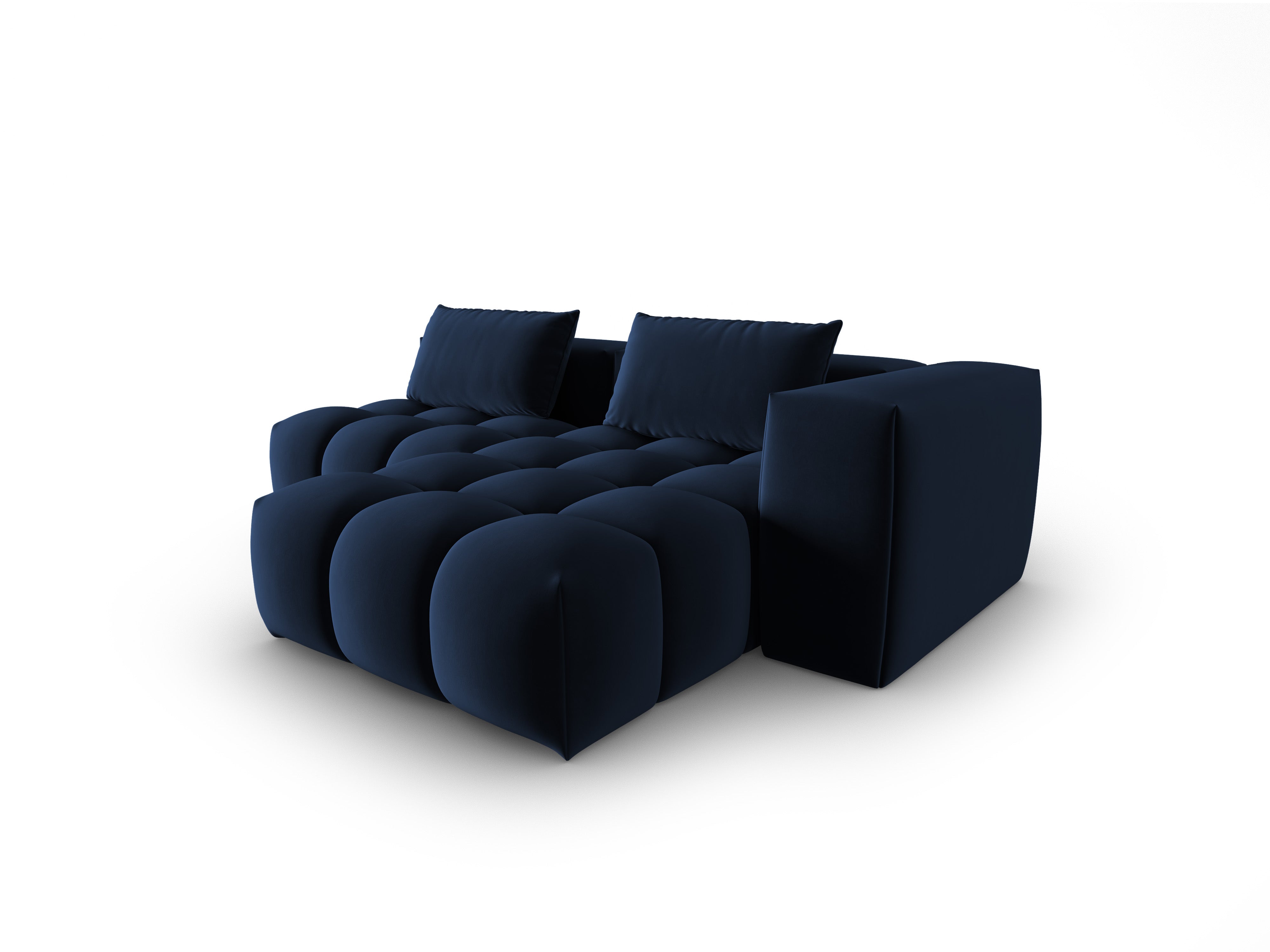 Royal Blue Velvet 3-Seater Right-Open Corner Sofa VERONA